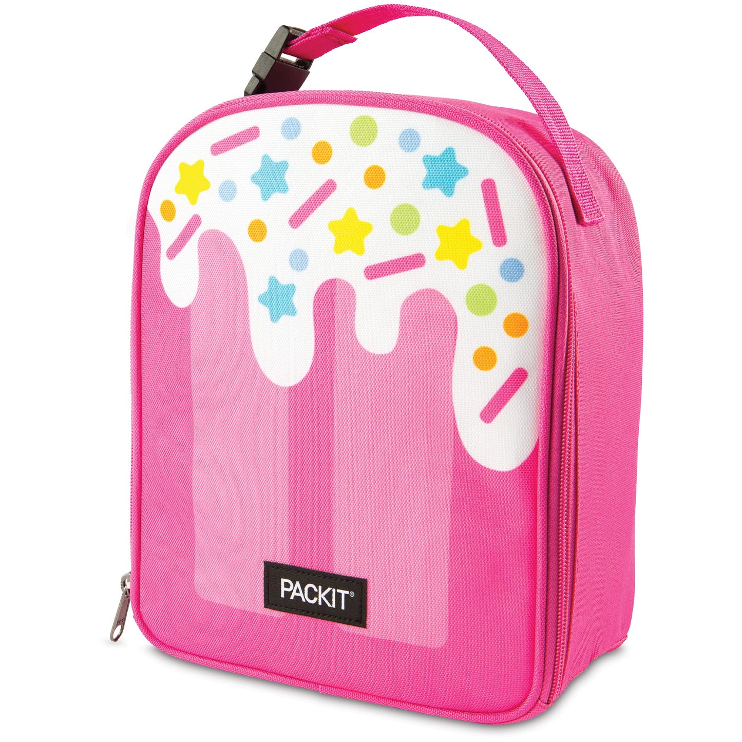 PackIt Freezable Playtime Lunch Box, Popsicle, Built with EcoFreeze Technology, Collapsible, Reusable, Zip Closure With Buckle Handle, Perfect for Keeping Lunches Fresh