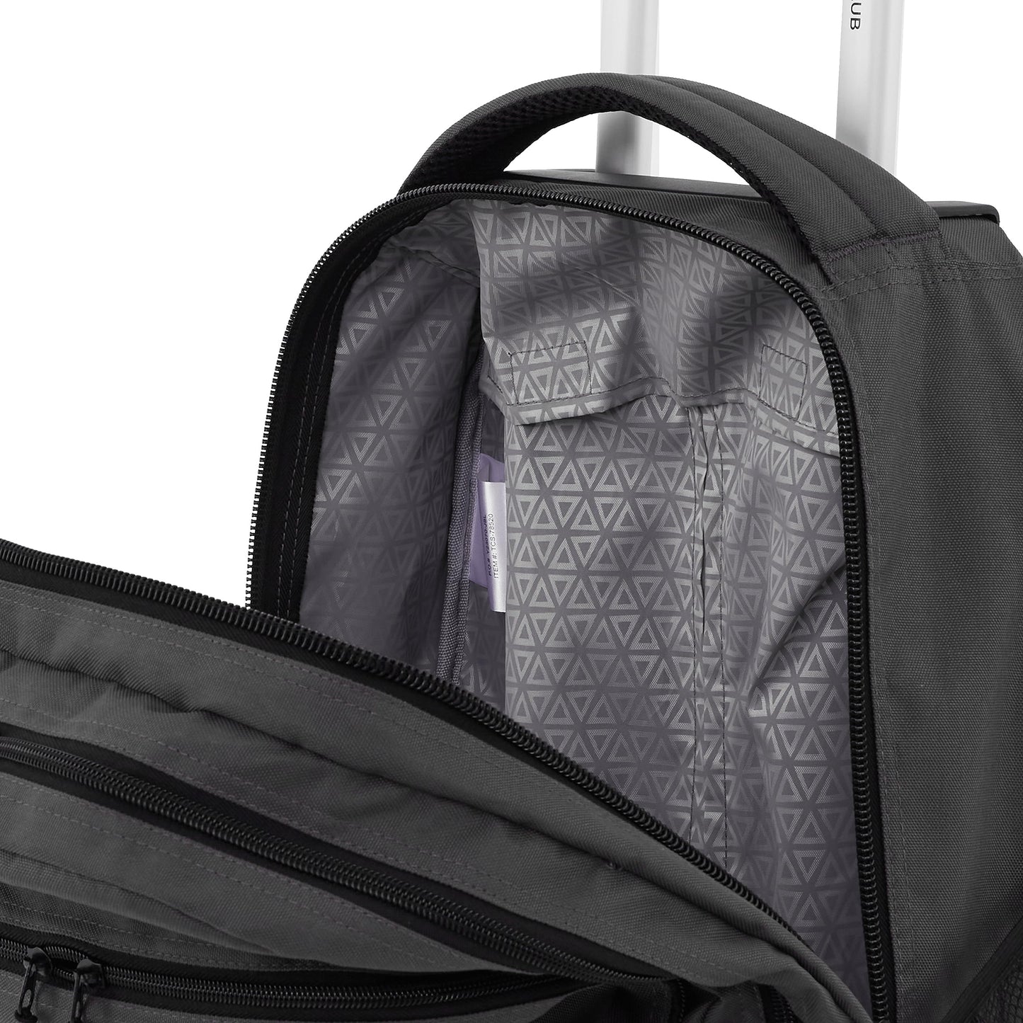 Travelers Club Rolling Backpack, Forged Iron, 20 Inch with Laptop Compartment