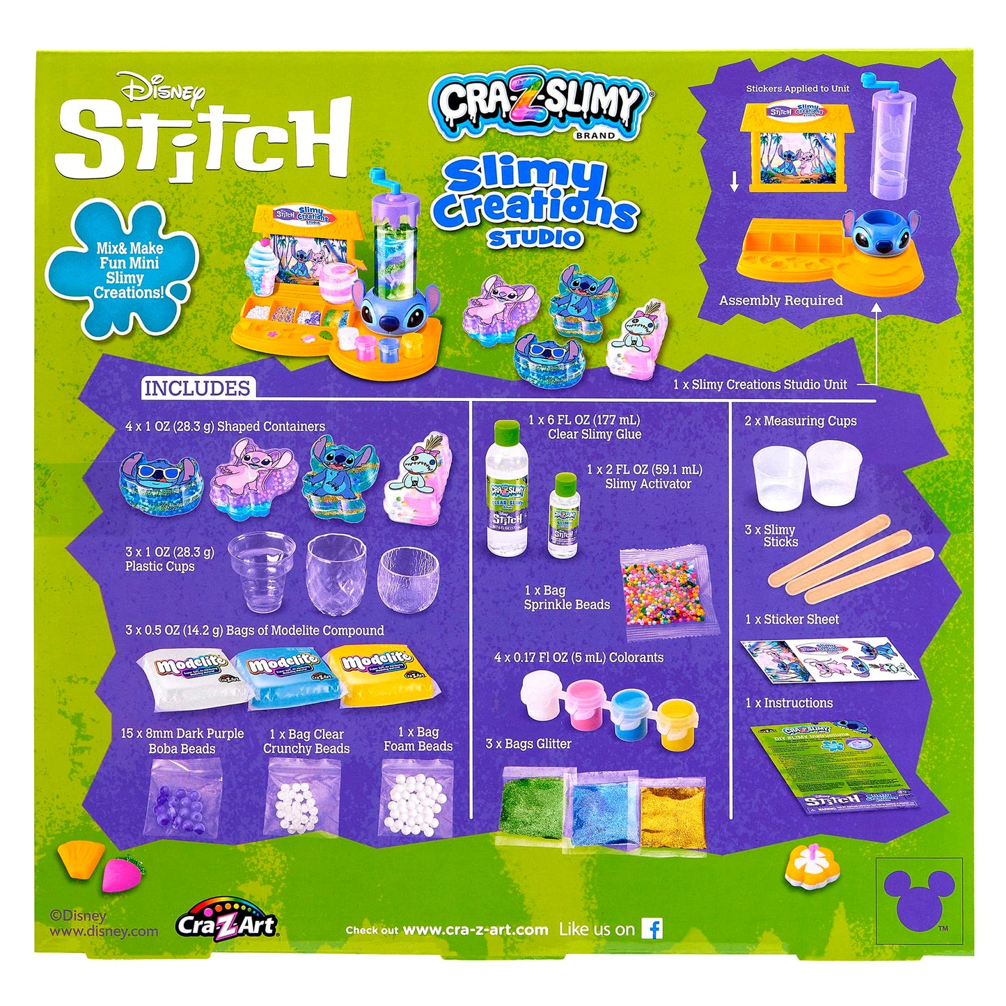 CRA-Z-Slimy Disney Stitch Slimy Creations Studio Make Your own Slime with Stitch containers