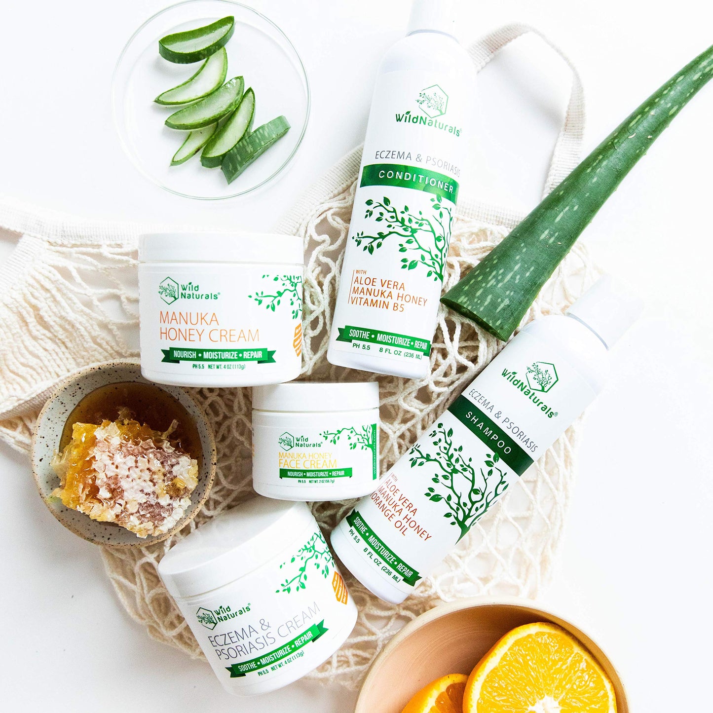 Wild Naturals Psoriasis Shampoo for Scalp Care & Relief – Hydrating Anti-Dandruff Shampoo for Itchy, Dry Scalp – Gentle Eczema Shampoo for Sensitive Skin