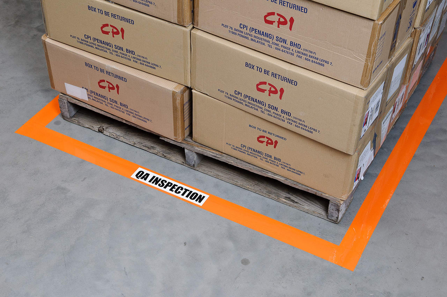 Brady ToughStripe Floor Marking Tape - Orange, Non-Abrasive Floor Tape - 2" Width, 100' Length for Concrete, Harsh Conditions, Forklift, High Traffic Floors (104316)