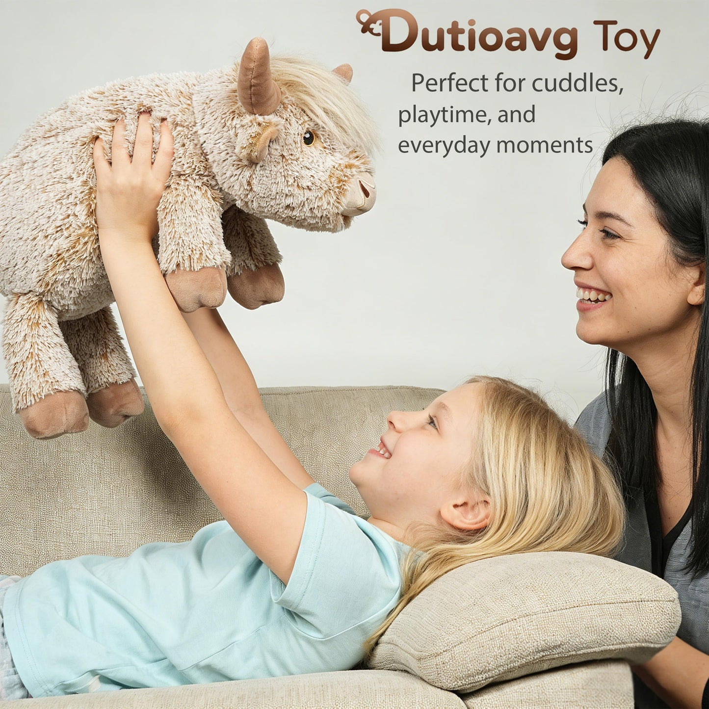 Dutioavg 3.5Lbs Weighted Stuffed Animals Microwave Highland Cow Plush with Removable Heating Pad，23" Unscented Heatable & Coolable Highland Cow Cute Warm Gifts for Kids and Adults