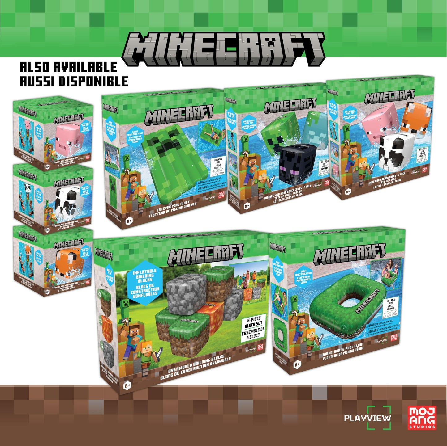 Officially Licensed Minecraft Ride-On Turtle Pool Raft Float - Dive into Beach Biome Fun, Oversized 72"x72"