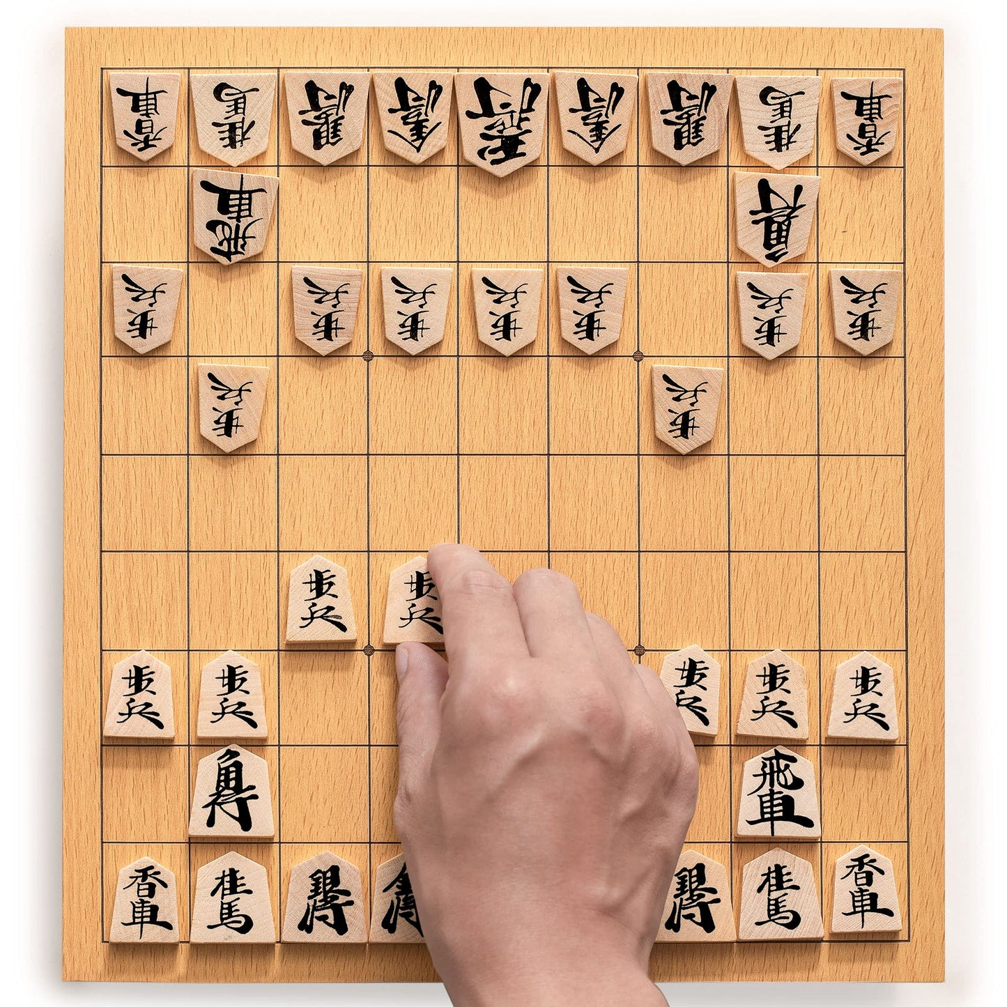 Wooden Shogi Japanese Chess Table w/Drawers and Chessmen Game Set