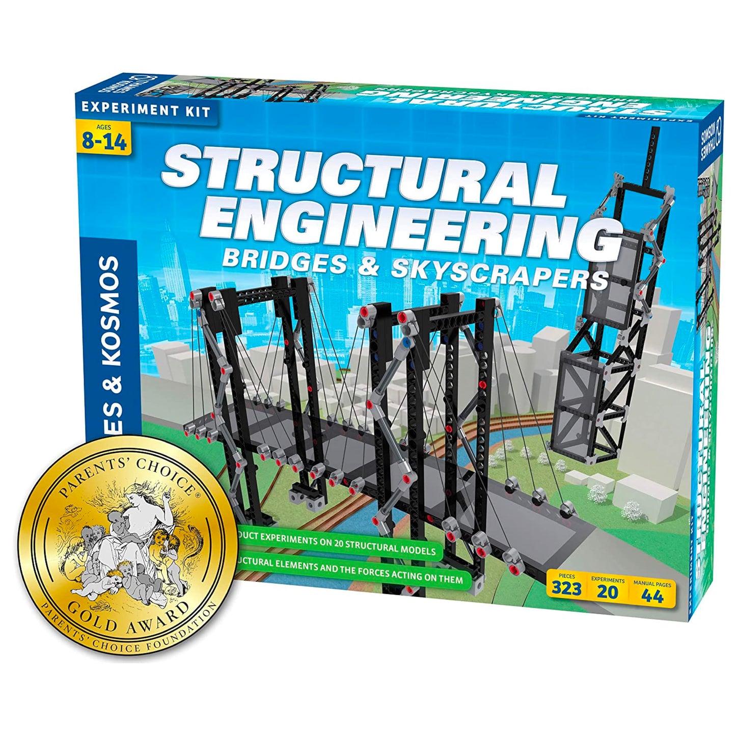 Thames & Kosmos Structural Engineering: Bridges & Skyscrapers, Blue (625414), Small
