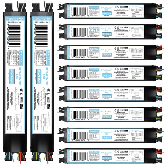 10 Pack - Replacement for ICN-2P32-SC 1 & 2 Lamp T8 Fluorescent Electronic Ballast - 120-277 Volt - Instant Start - UL Approved