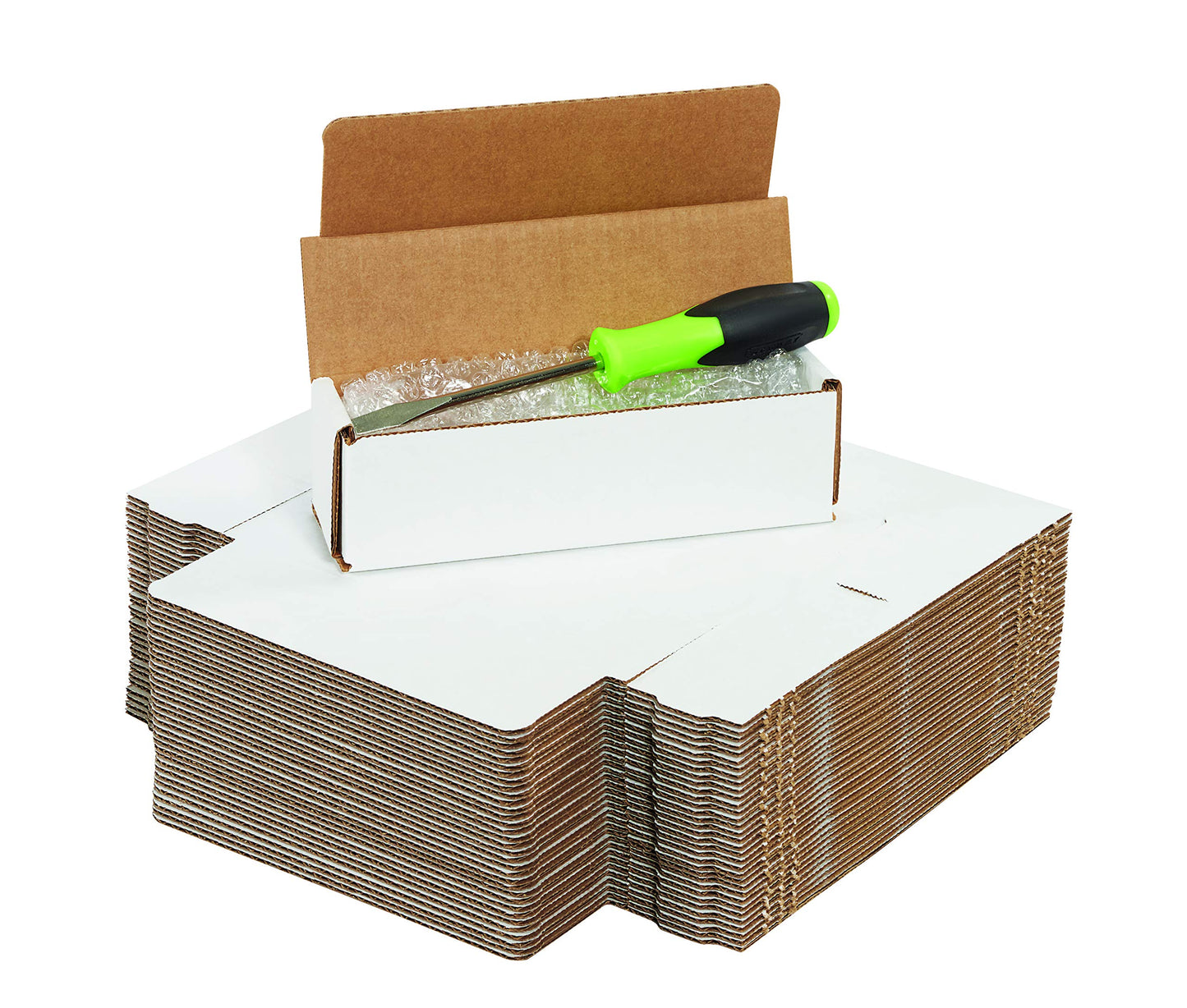 BOX USA BM851 8"L x 5"W x 1"H, White (Pack of 50)