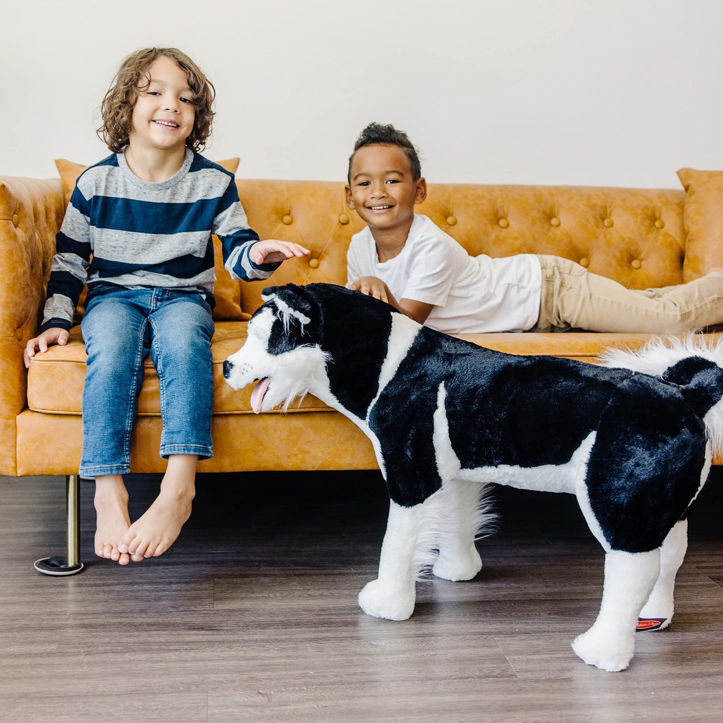 Melissa & Doug Giant Siberian Husky - Lifelike Stuffed Animal Dog (Over 2 feet Tall)