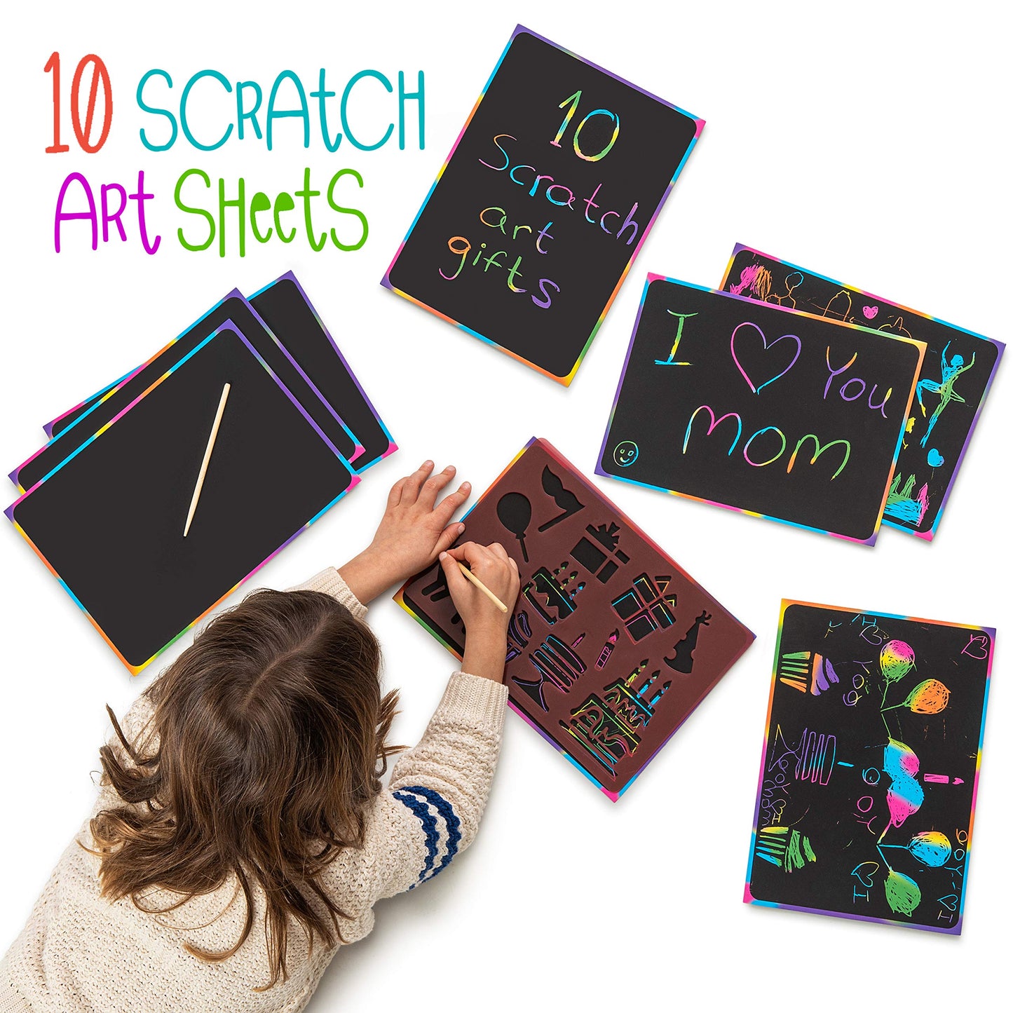Kipipol - 63 Drawing Stencils for Kids Ages 4-8-8 and Up - Arts & Crafts for Girls & Boys - Drawing Kit for Kids - Arts Set - 15 Art Stencils, 260+