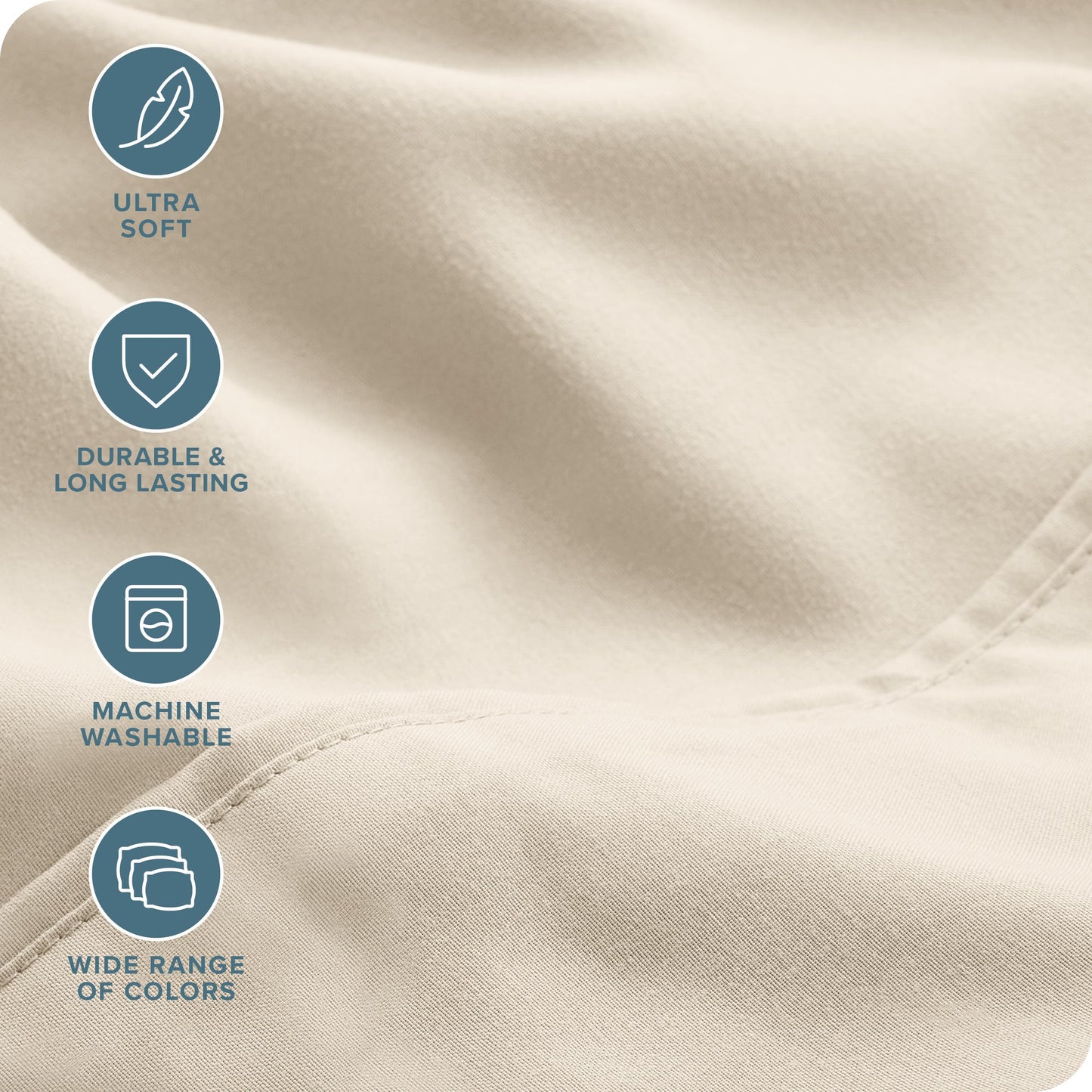 Bare Home Hotel Luxury King Sheet Set, Extra Soft - 6 Piece Set - Deep Pockets - Easy Fit - Cooling & Breathable - Wrinkle, Fade, Stain Resistant - Includes 4 Pillowcases (King, Sand)