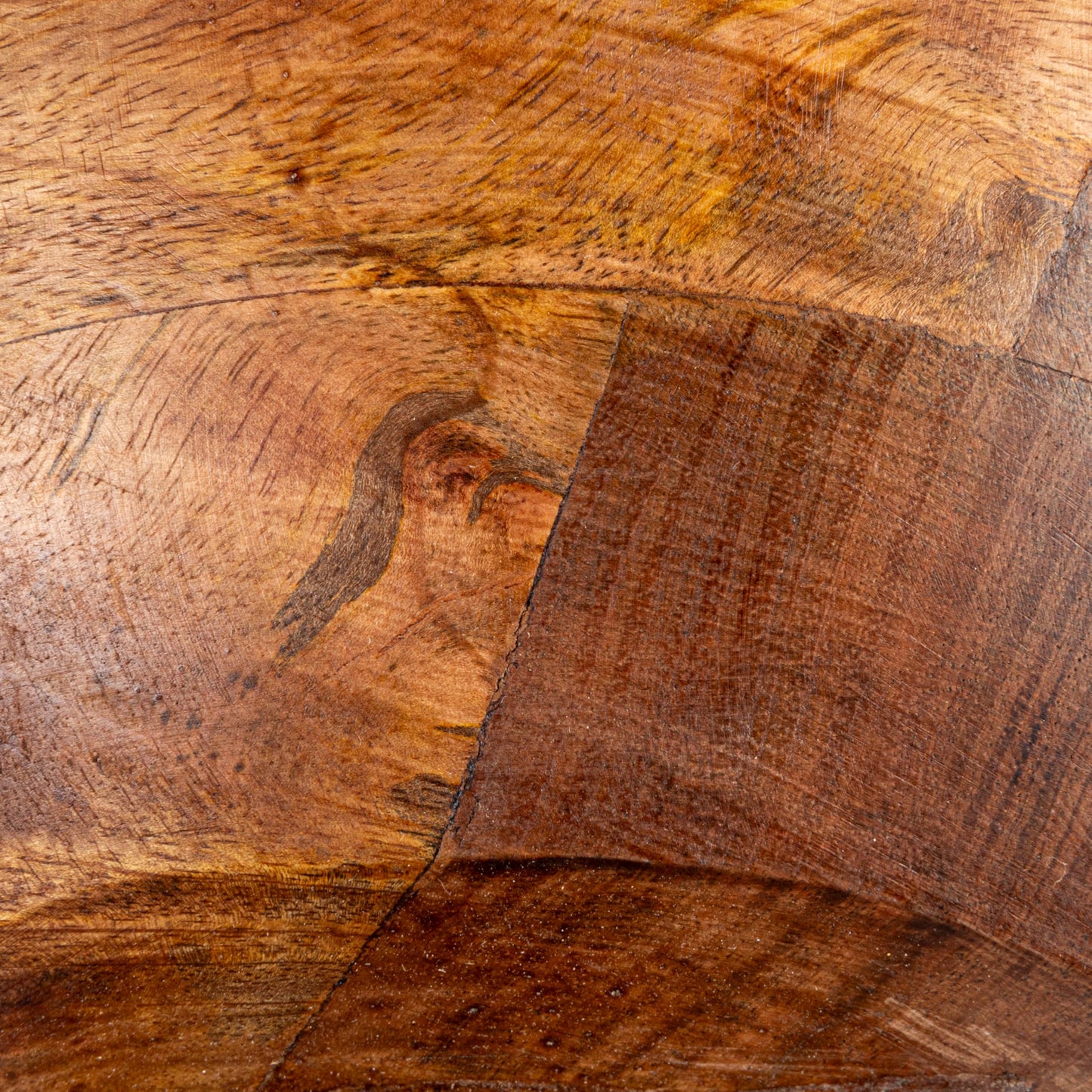 Bloomingville Mango Wood Footed Bowl, Walnut Finish
