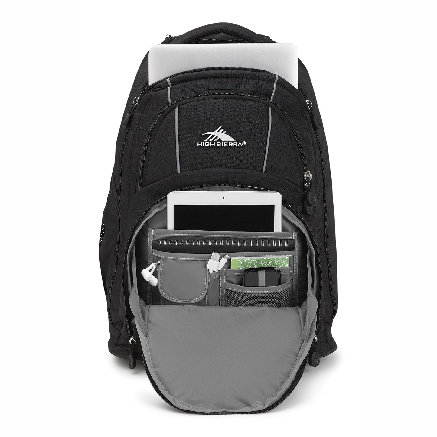 High Sierra Freewheel Wheeled Laptop Backpack, Black, One Size