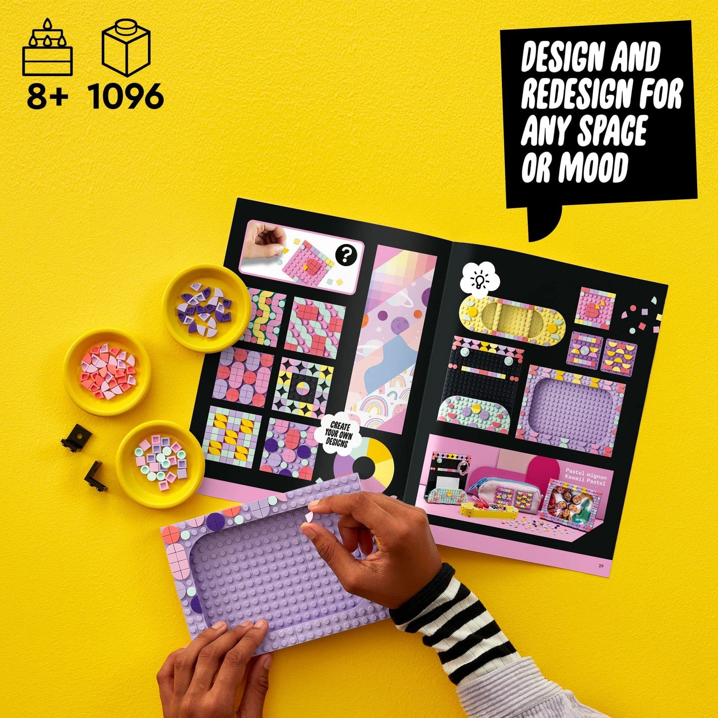 LEGO DOTS Designer Toolkit 10 in 1 Patterns Building Toy 41961 Arts and Craft Set for Creative Kids, Design Patches, Photo Frame, Pencil Holder, and More. 860+ Tiles. Gift Idea for Boys Girls Age 8+