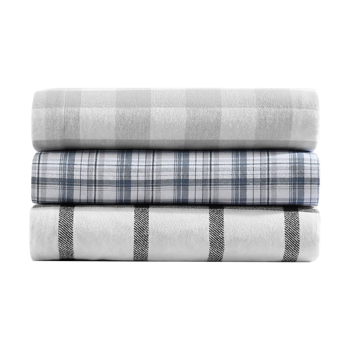 Eddie Bauer - King Sheets, Cotton Flannel Bedding Set, Brushed For Extra Softness, Cozy Home Decor (Bunkhouse Plaid, King)