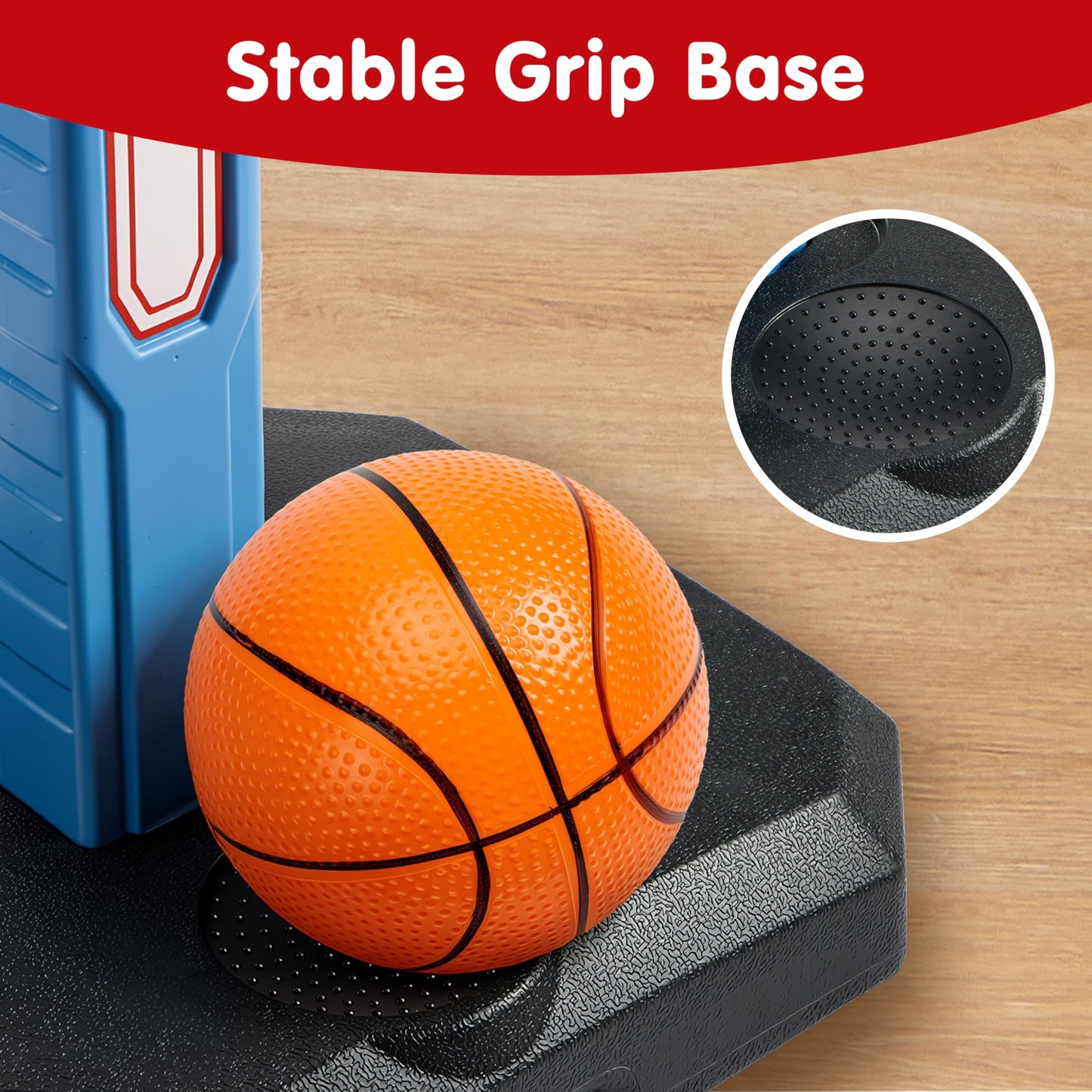 JOYIN Toddler Basketball Hoop Indoor, Adjustable Basketball Goal for Kids with 4 Balls, Game Toys for Playroom Pool Outdoor, Birthday Gift for Baby Boys Girls Age 1 and Up - Air Pump Included