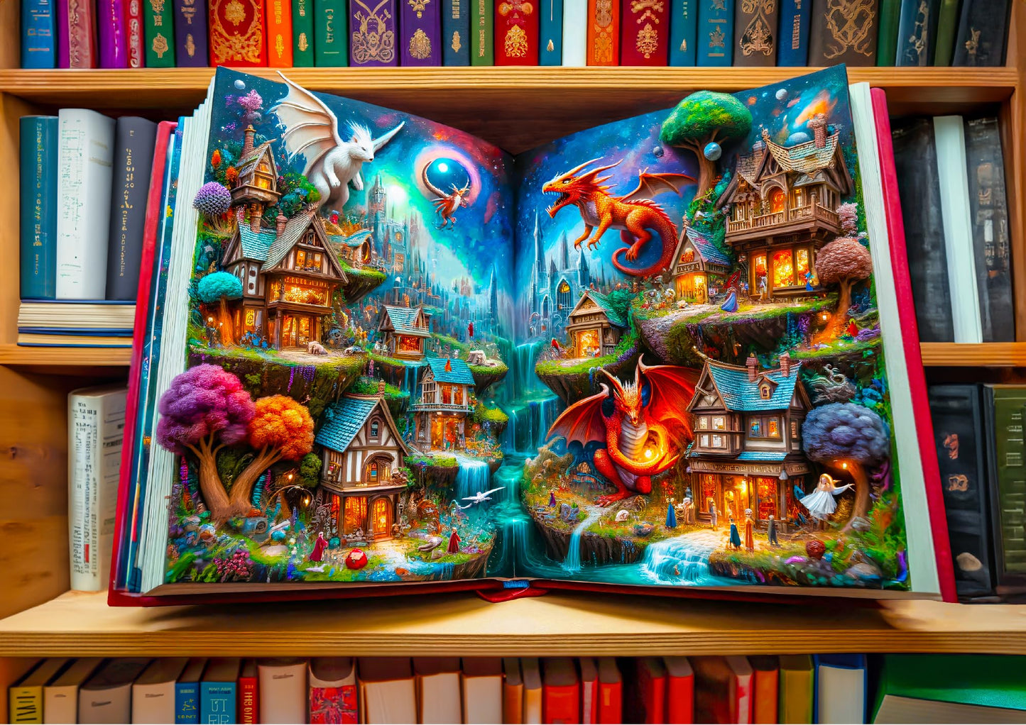 WOODEN.CITY Enchanted Tales 1000 Piece Puzzle | Wooden Puzzles for Adults | Jigsaw Puzzles 1000 Pieces Made in EU - Size 21.25 X 15.5 in | Magical Jigsaw Puzzle