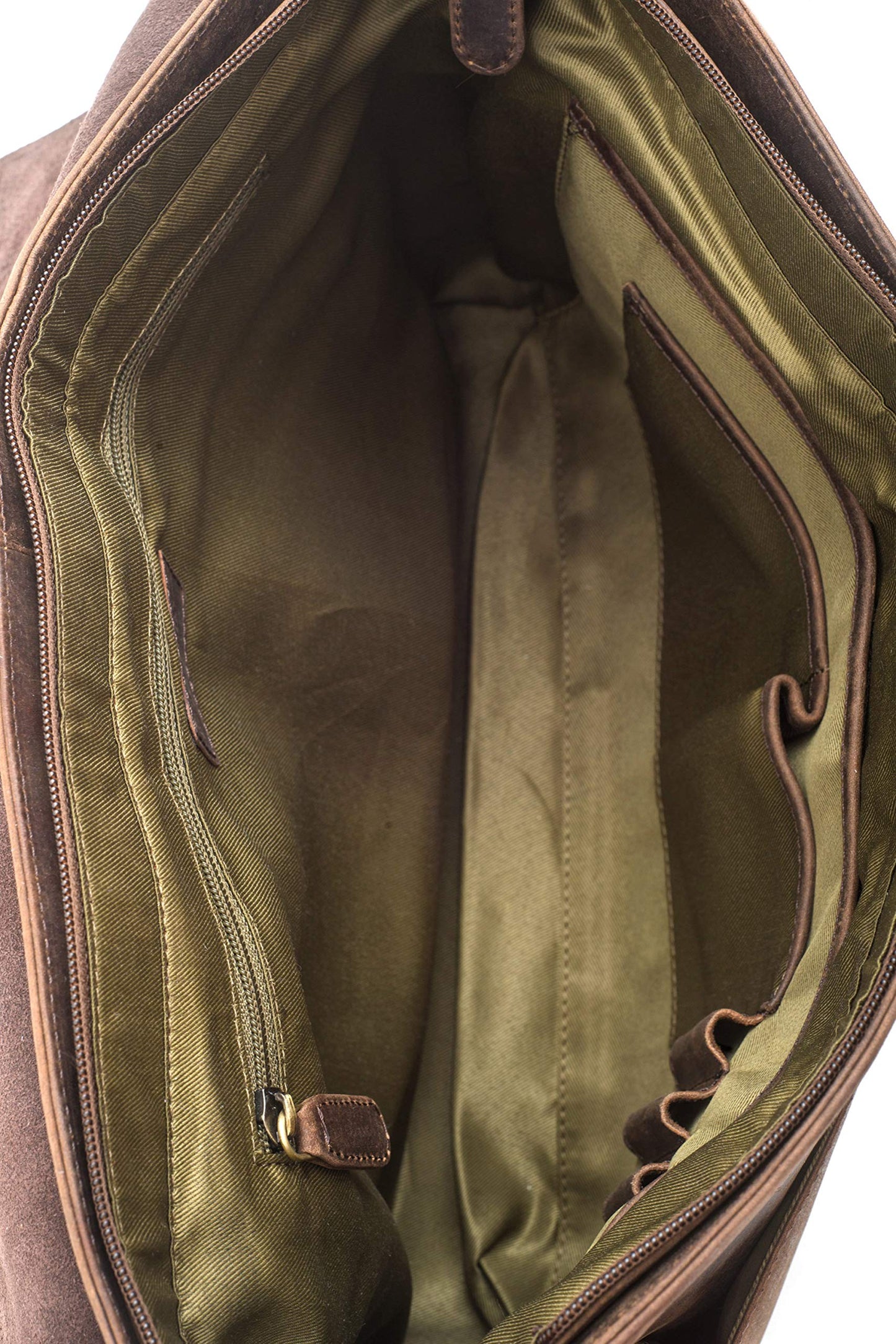 LEABAGS Leather Briefcases for Men - Genuine Leather Cambridge 15 Inch Laptop Bag - Messenger Bag Vintage Shoulder Bag