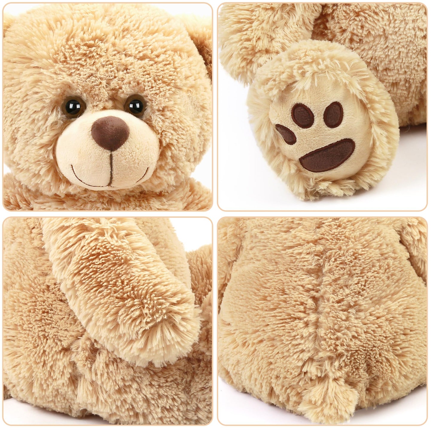 LotFancy 14'' Teddy Bear Stuffed Animal, Large Brown Bear Plush Toy, Gift for Kids Girls Boys Babies