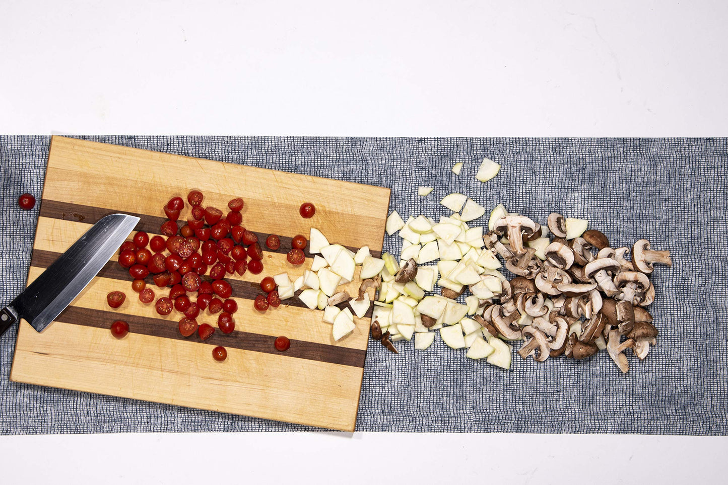 modern-twist Table Runner, BPA Free, Table Protection, Dishwasher Safe, Heat Resistant Up To 425°, Linen Print, Black