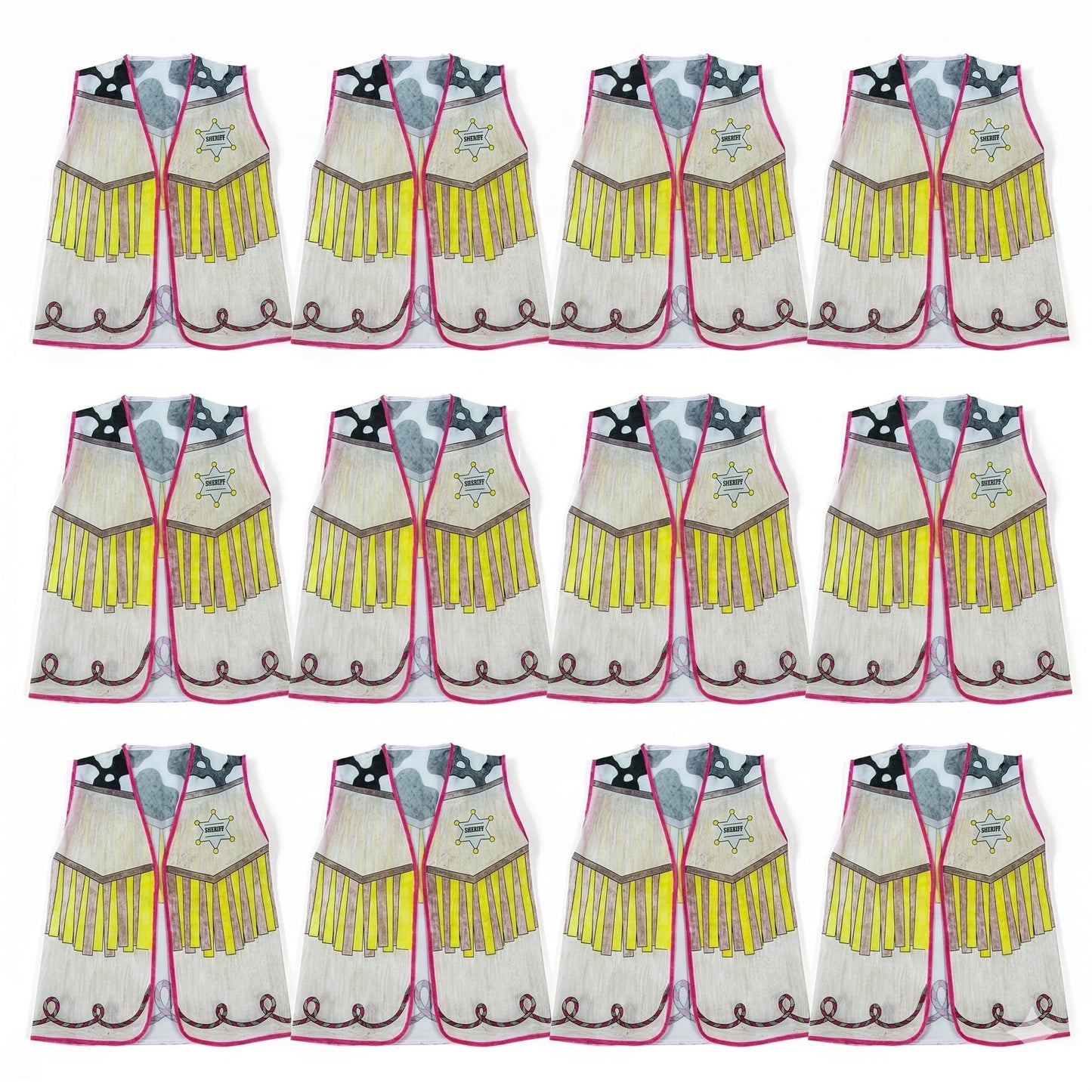 Fun Express Color Your Own Western Vest - Craft Kits - 12 Pieces