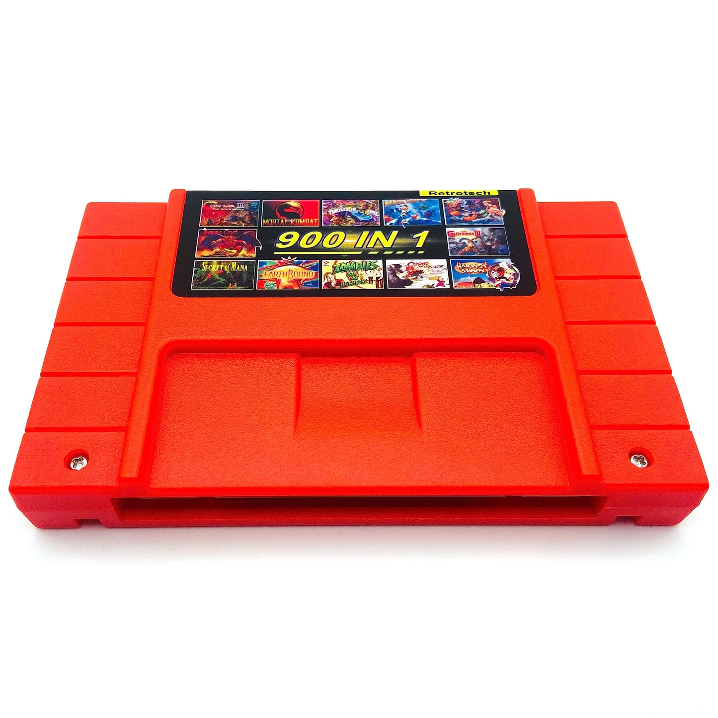 Retrotech Super 900 In 1 Cartridge For SNES Super Nintendo 16Bit Game Console - Red