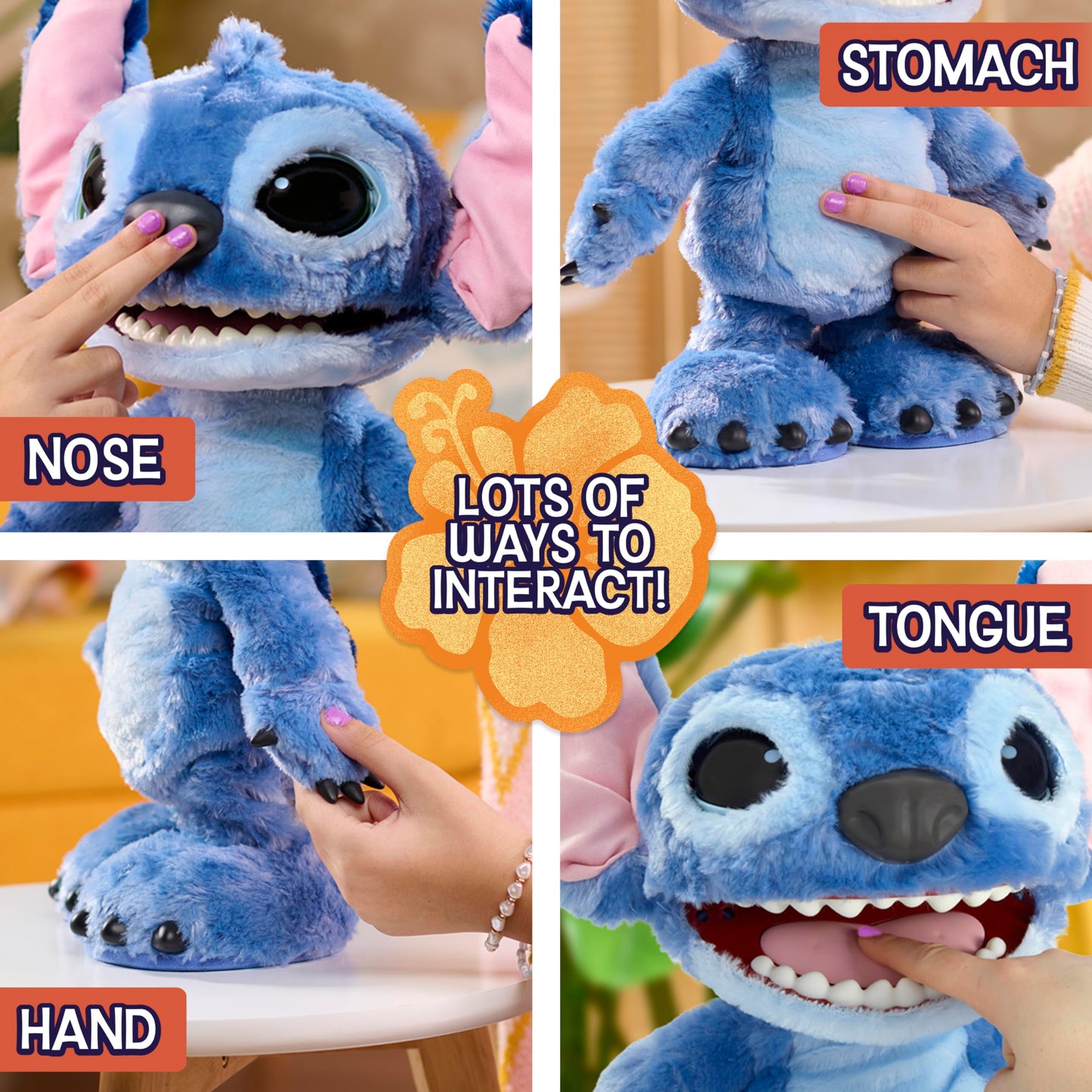 Stitch Live Action Feature Plush, Kids Toys for Ages 3 Up, Gifts and Presents