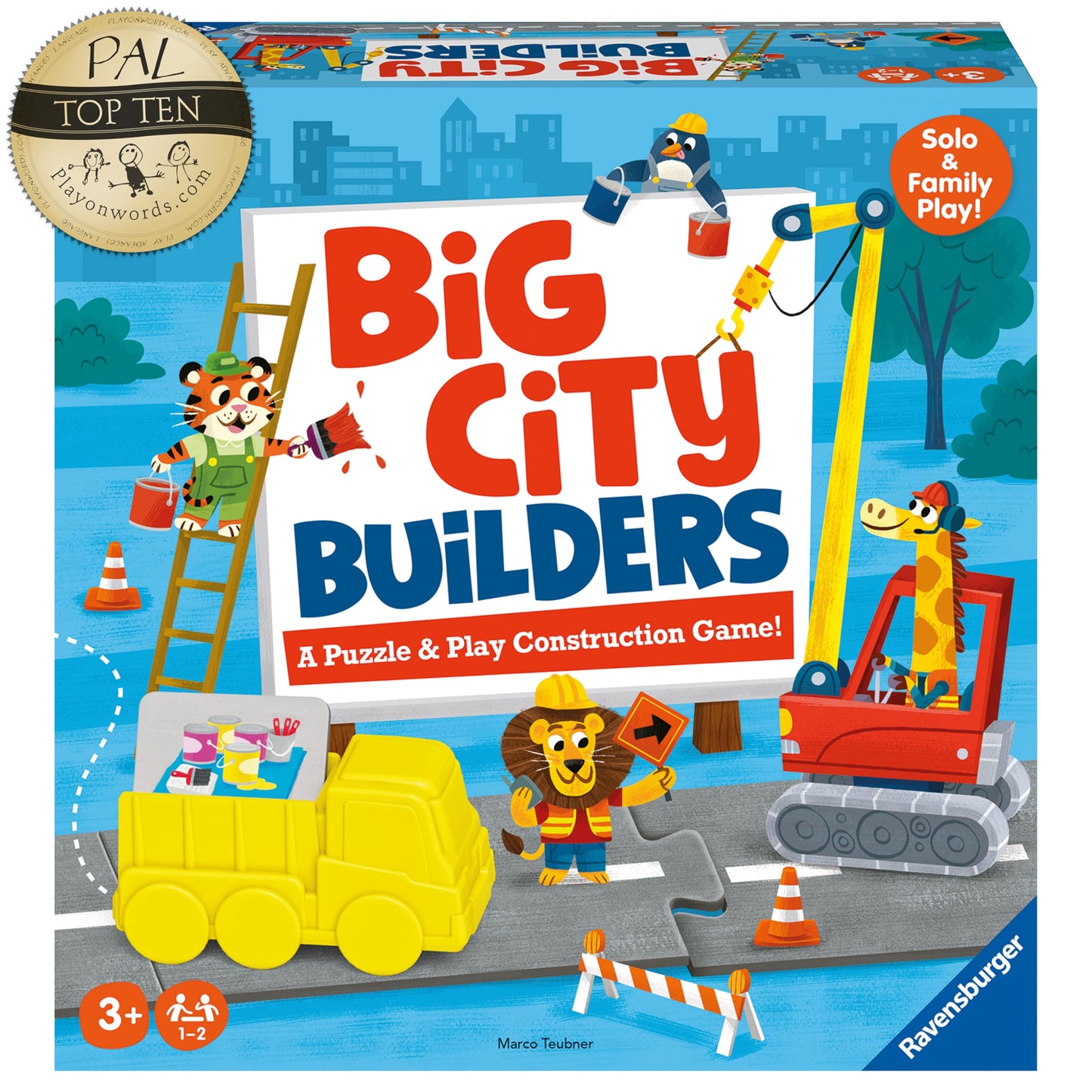 Ravensburger Big City Builders – A Preschool Puzzle and Play Construction Game for Ages 3 and Up