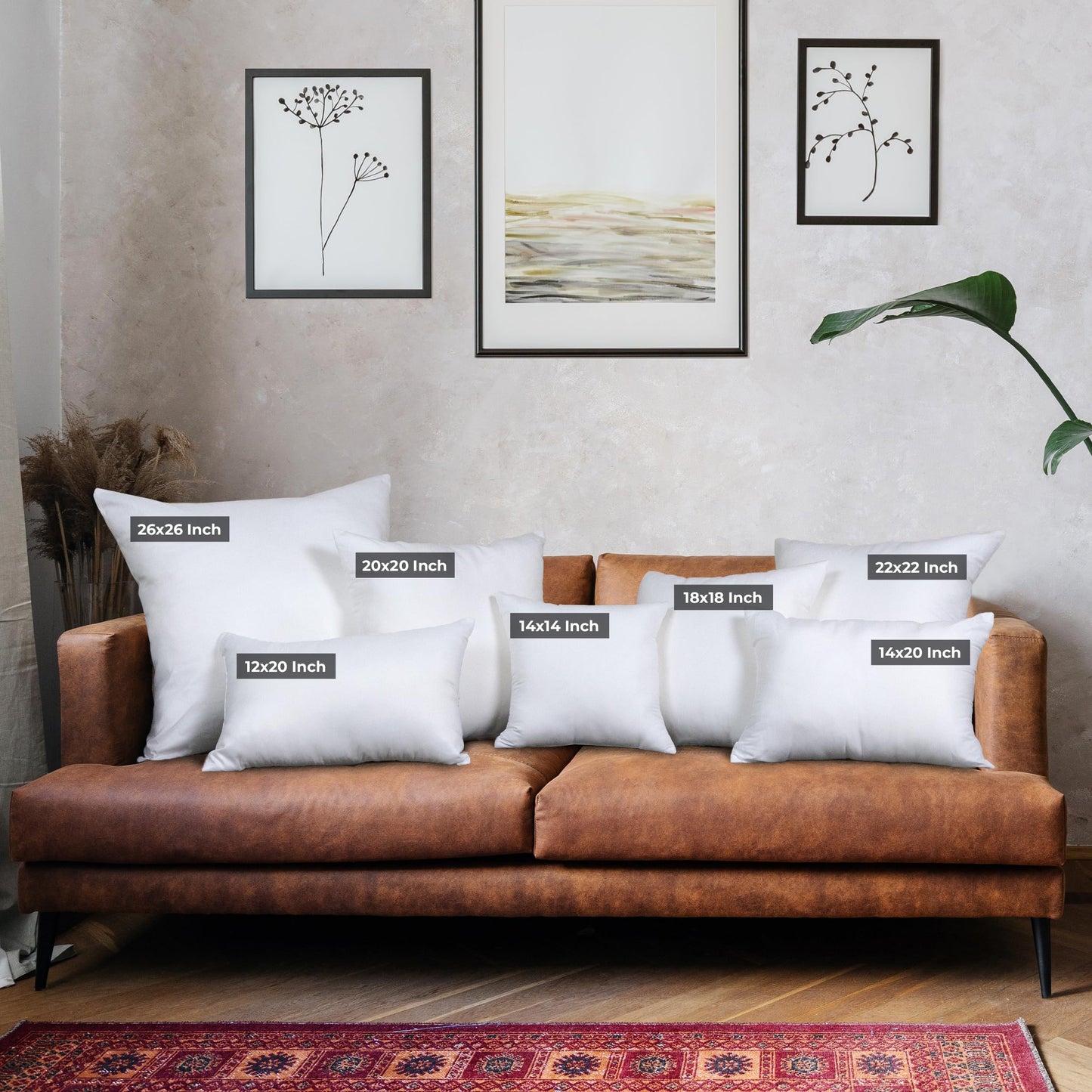 Utopia Bedding Throw Pillows Insert (Pack of 4, White) - 26 x 26 Inches Bed and Couch Pillows - Indoor Decorative Pillow