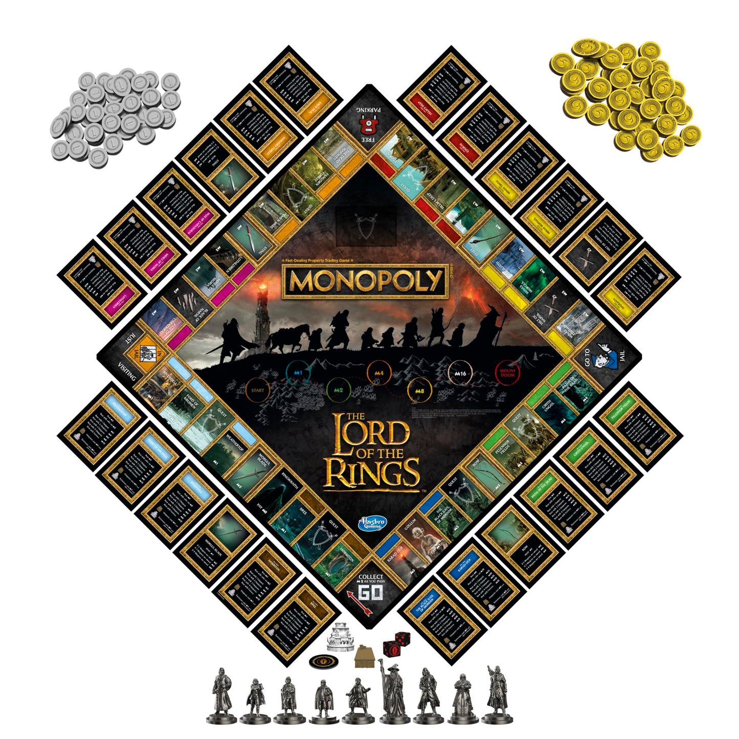 Hasbro Gaming Monopoly: The Lord of The Rings Edition Board Game Inspired by The Movie Trilogy, Play as a Member of The Fellowship, Ages 8 and Up (Amazon Exclusive)