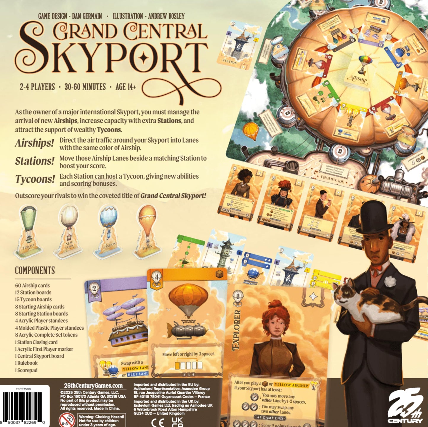 Grand Central Skyport – 25th Century Games | Ages 14+, 2-4 Players, 30–60 Minutes