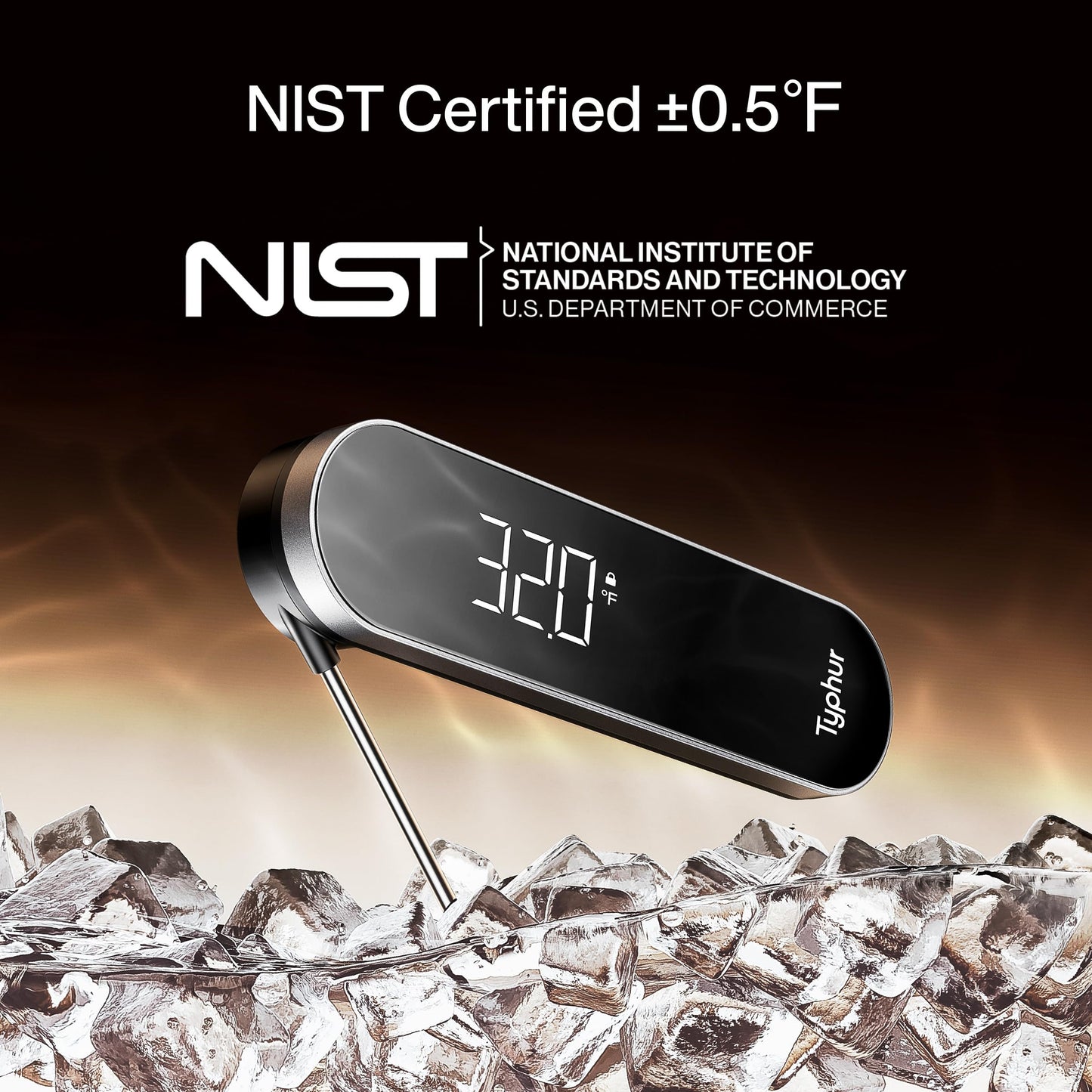 Typhur InstaProbe Core 0.5 Sec Instant Read Meat Thermometer Digital with Readable Display in Sunlight for Cooking, IP67 Waterproof for Grill, BBQ, Cooking, Smoker, Fathers Day Gift