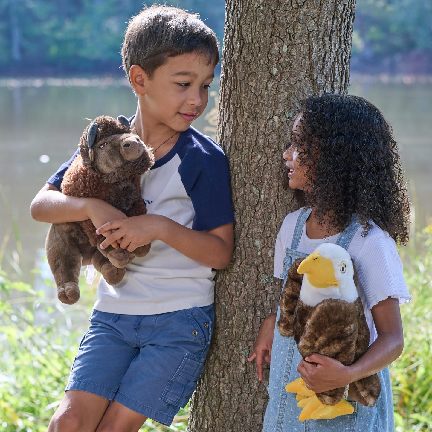 The Petting Zoo Bison Stuffed Animal, Gifts for Kids, Wild Onez Zoo Animals, Sitting Bison Plush Toy 12 inches