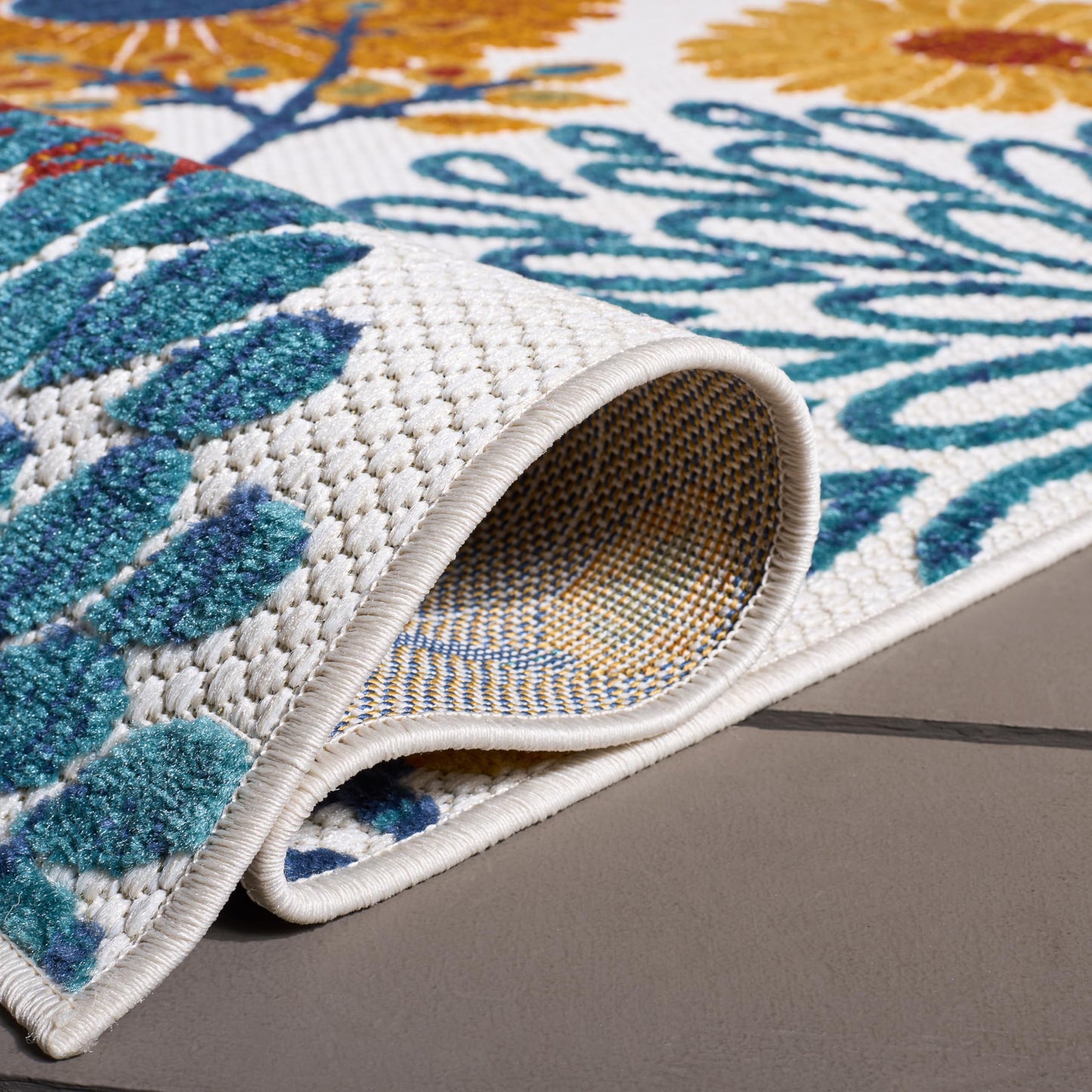 SAFAVIEH Washable Rug Outdoor Cabana Collection - 2' x 12' Runner, Cream & Red, Non-Shedding & Easy to Clean, Ideal for Patio, Backyard, Mudroom (CBN832A)