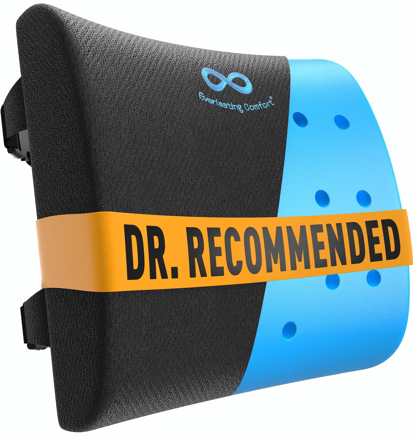 Everlasting Comfort The Original Lumbar Support Pillow for Office Chair - Improves Posture, Promotes Back Pain Relief - Superior Back Support for Gaming and Desk Chairs - Lumbar Pillow for Car, Couch