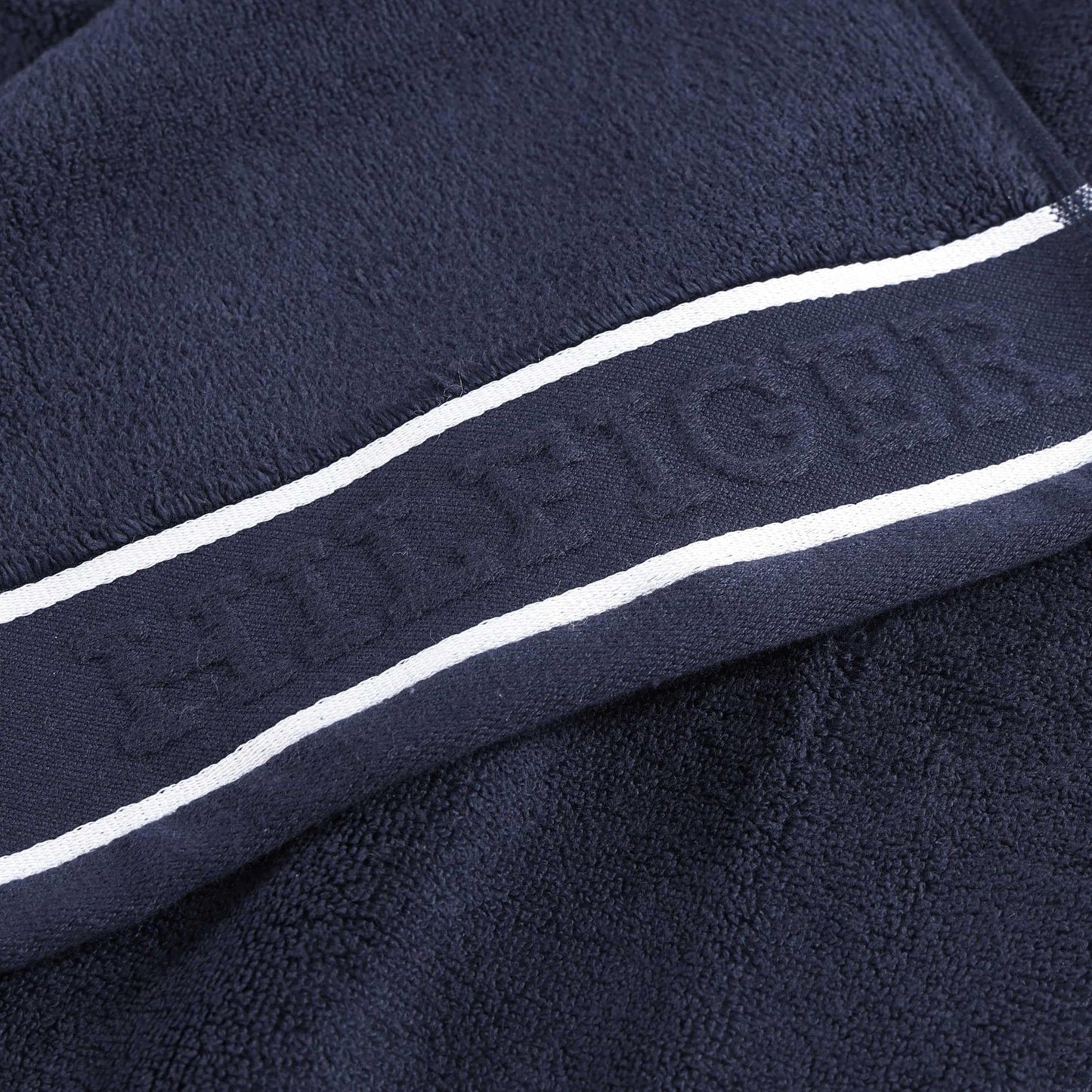 Tommy Hilfiger – Bathroom Towels, Soft Cotton Washcloths, Bath & Hand Towel Set, Zero Twist, Medium Weight & Highly Absorbent, Set of 6, College Dorm Room Essentials (Legacy Navy)