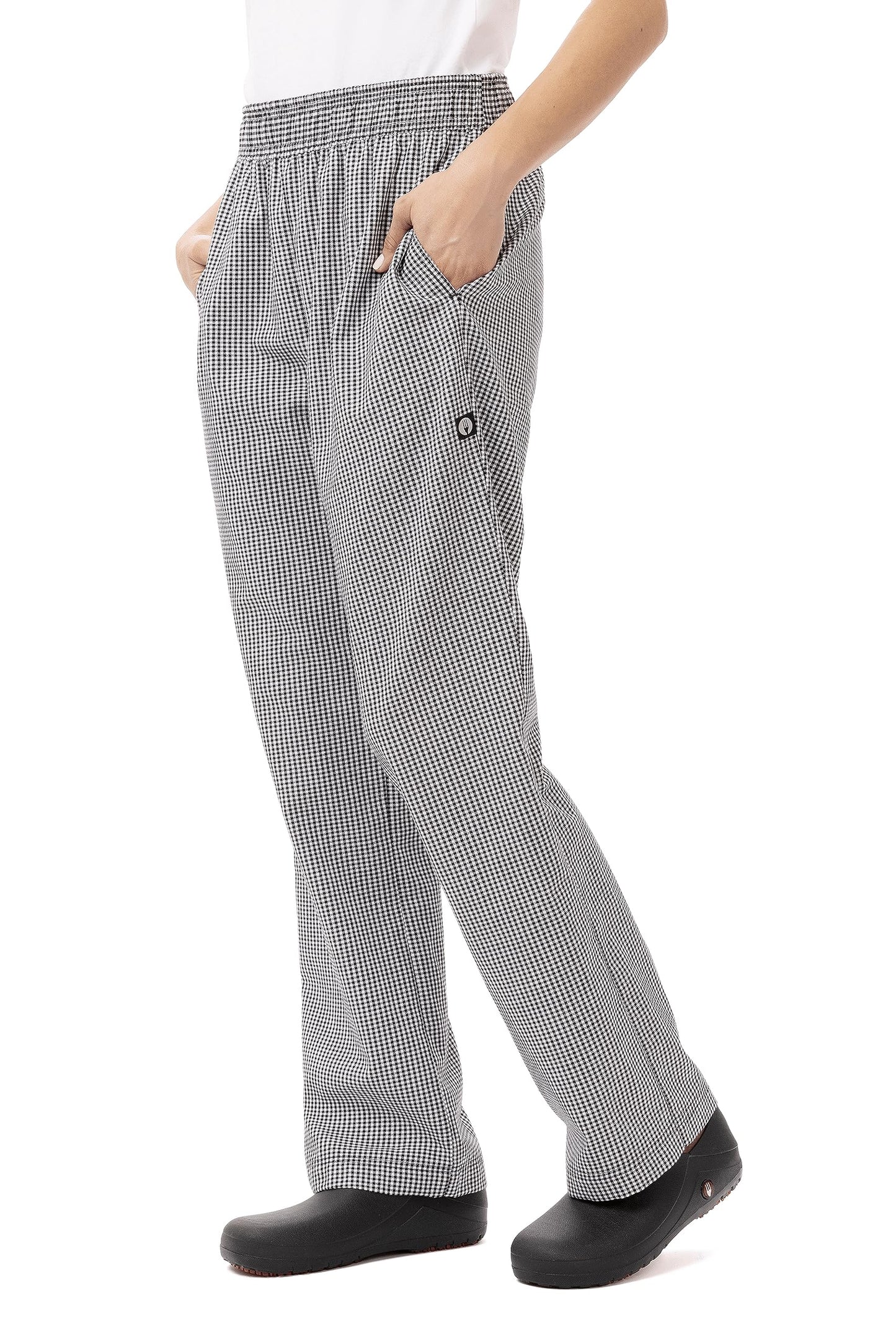 Chef Works Women's Essential Baggy Chef Pants, Small Check, Large
