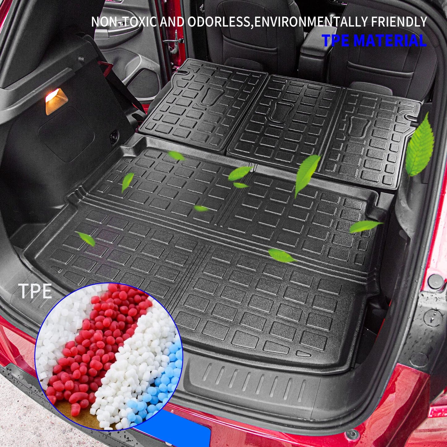 Rongtaod Cargo Mat Compatible with Chevrolet Trailblazer 2021-2025 2026 Trunk Mat Cargo Mat Cargo Liner Back Seat Cover Protector 2024 Chevy Trailblazer Accessories (Backrest Mats+Trunk Mat)