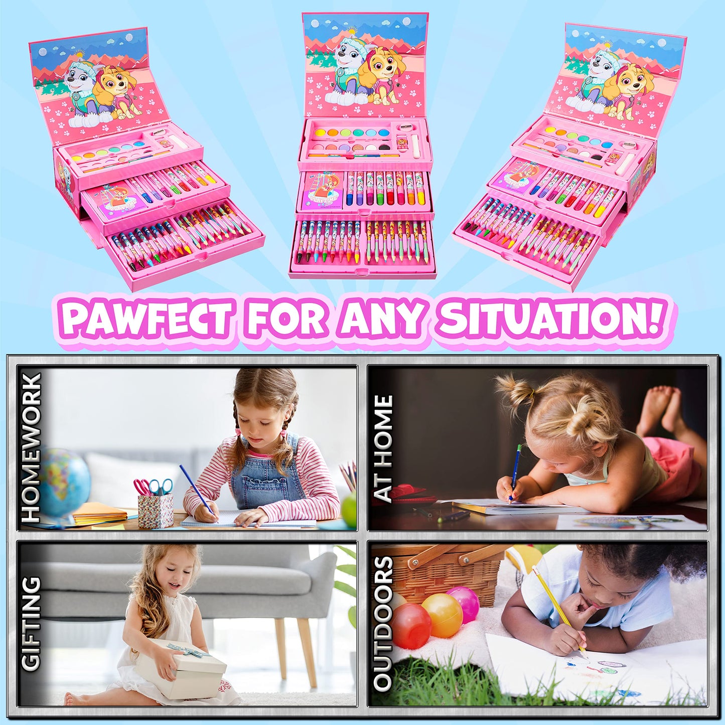 PAW PATROL Painting Case for Children (Pink)