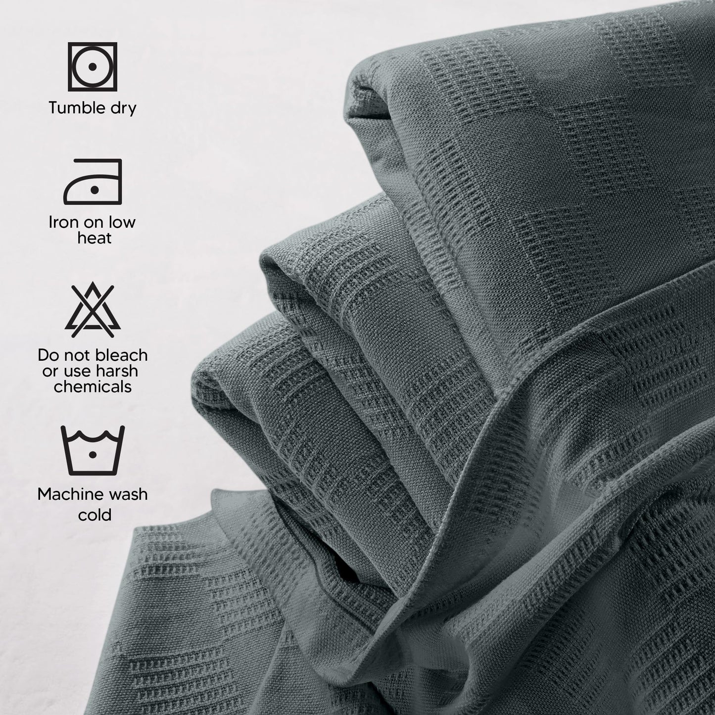 Utopia Bedding 100% Cotton Thermal Blanket Smoke Gray Big Size Soft, Lightweight, Breathable, Cozy Spring and Summer Blankets for Bed, Home Room Decor Gifts for Women and Men (120x120 Inches)