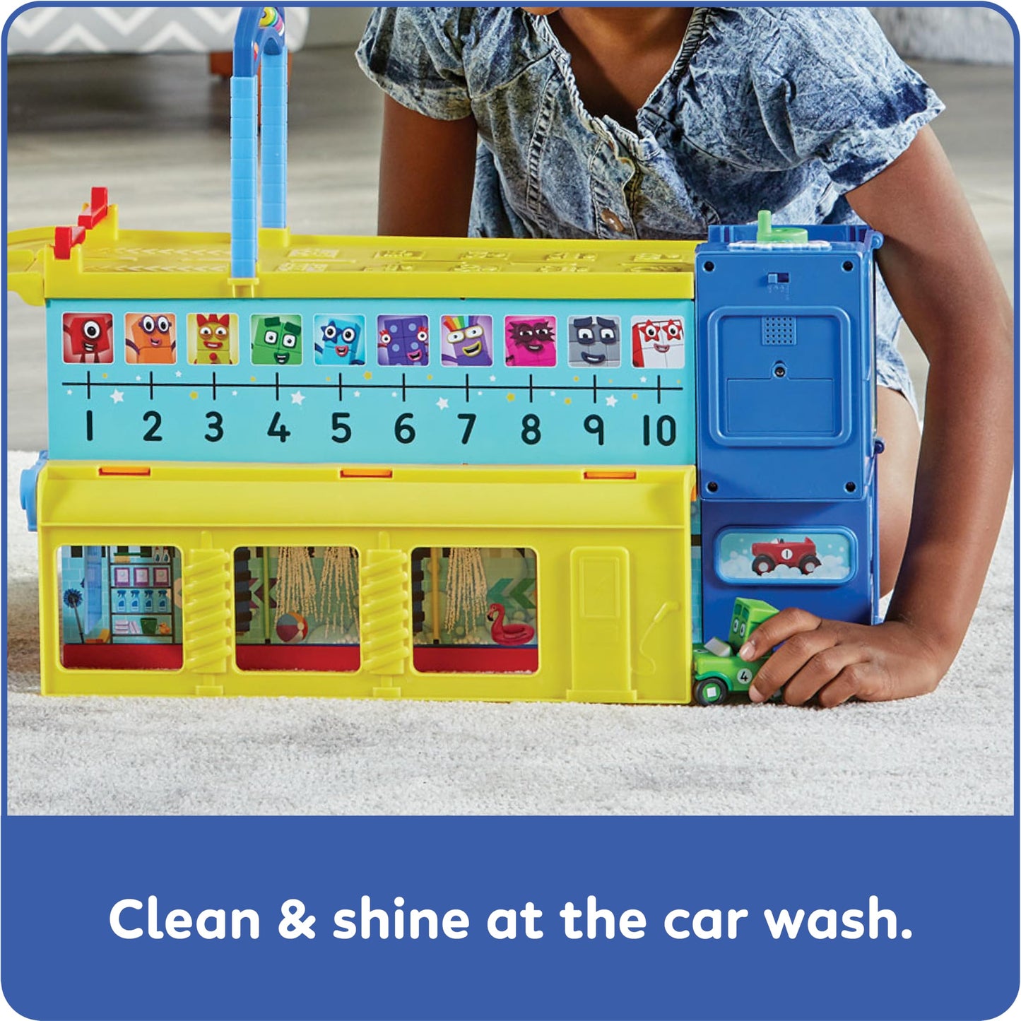 Park, Play, Count, and Zoom Down The Racetrack with The Numberblocks Counting Car Garage!