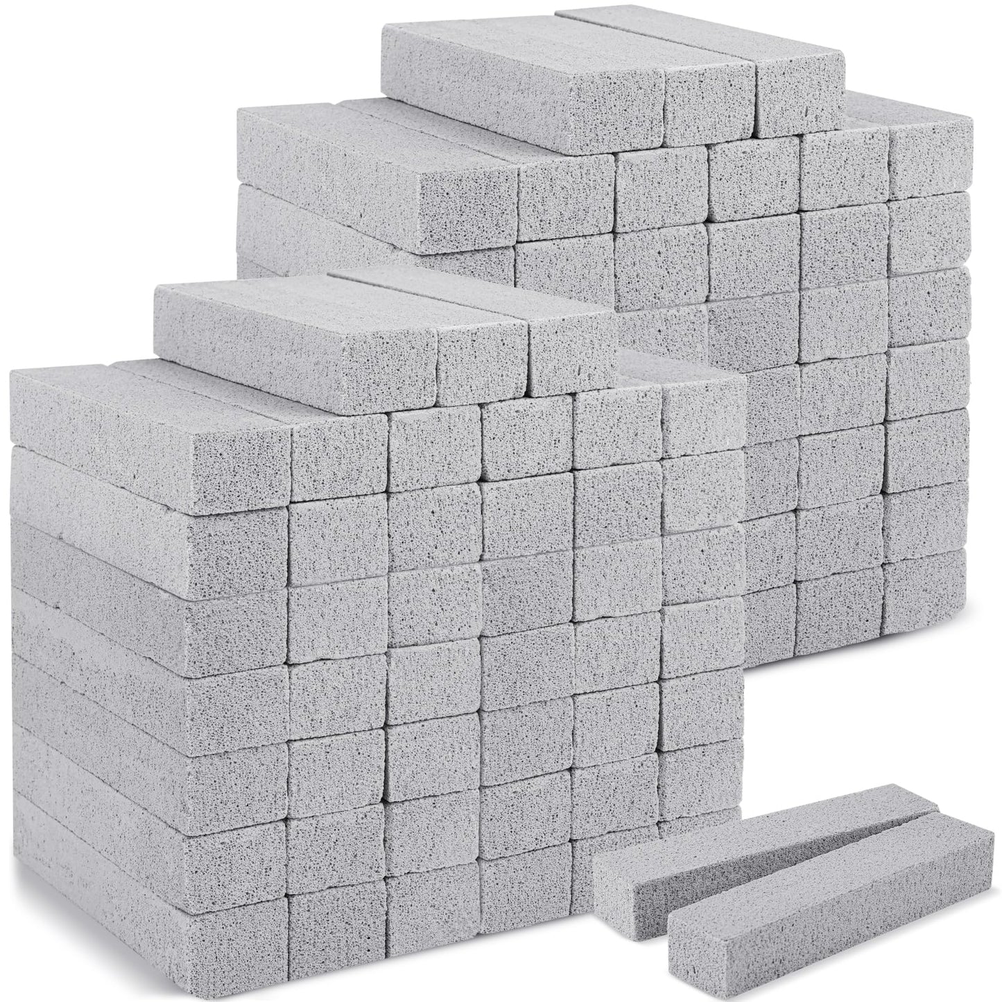90 Pack Pumice Stones Bulk for Cleaning - Grey Pumice Scouring Pad, Pumice Stick Cleaner for Removing Toilet Bowl Ring, Bath, Household, Kitchen, Pool, 5.9 x 1.4 x 0.9 Inch