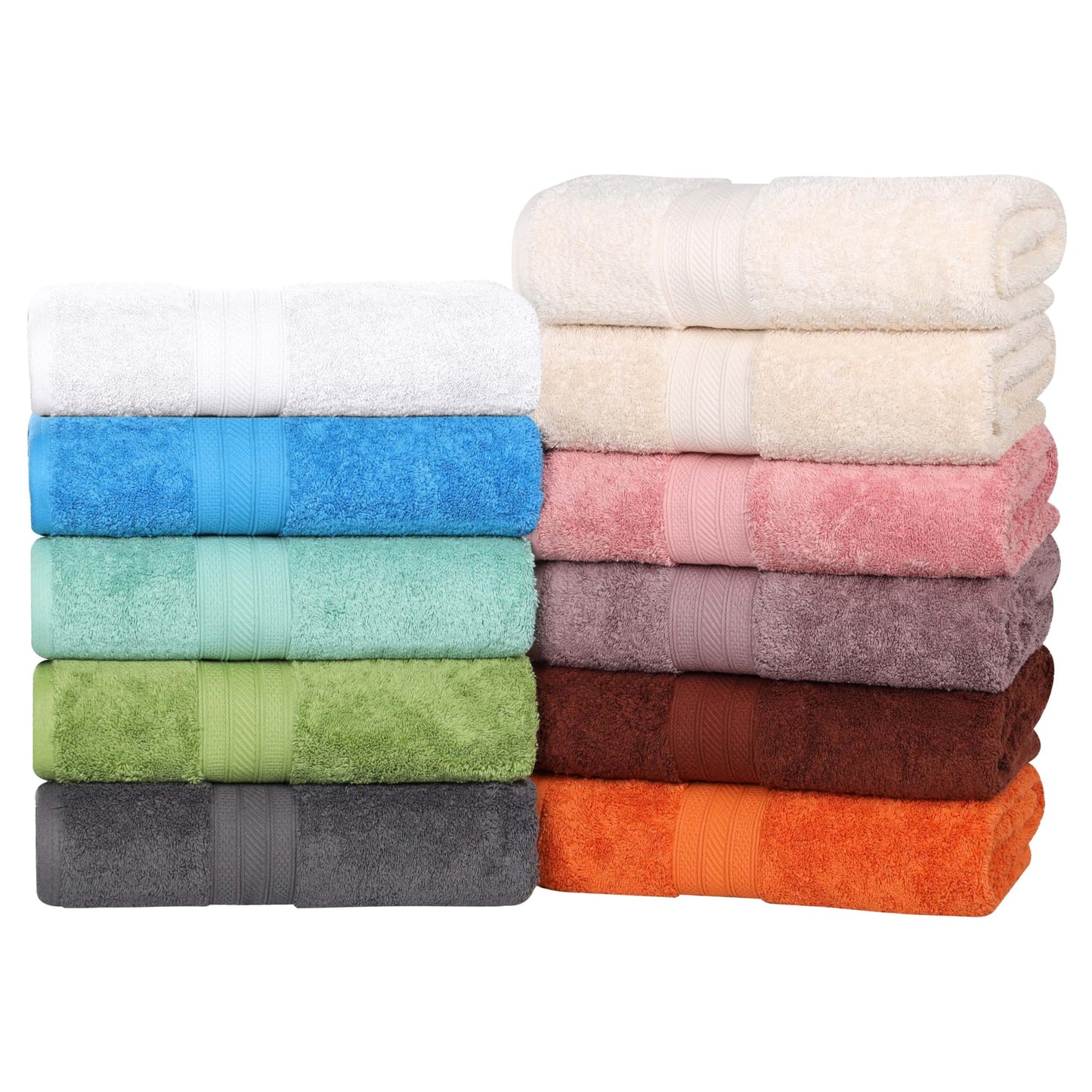 Superior Atlas Cotton Heavyweight Hand Towels, Towel Set, Luxury Bathroom Accessories, Kitchen Basics, Spa, Salon, Hotel, Resort, Thick, Ultra-Plush, Highly-Absorbent, Hand Towel, Sandstone