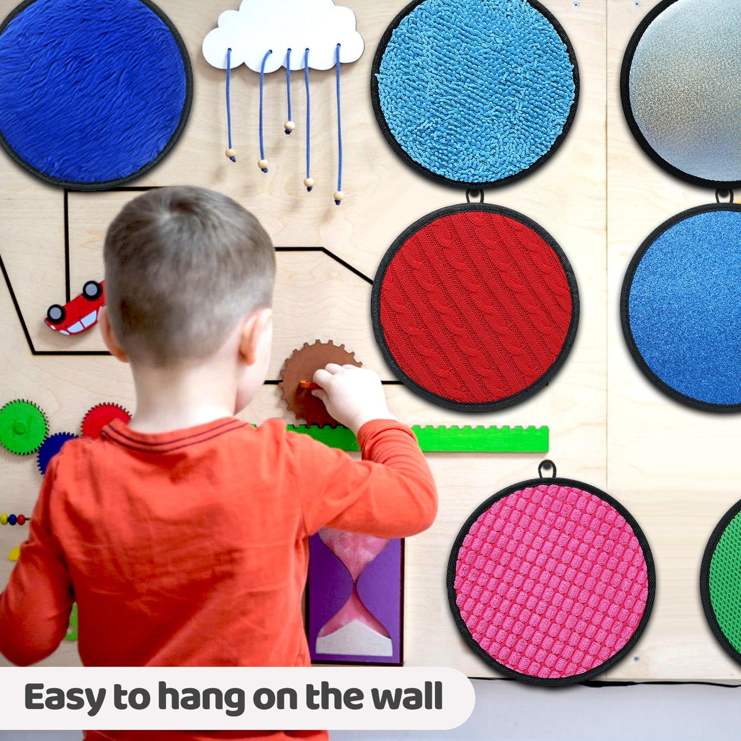 Sensory Mats, 16 Piece Set, Sensory Toys for Children with Autism, Touch Panel, Montessori Toy, Educational Toy for Children Aged 3 and Above, Gift