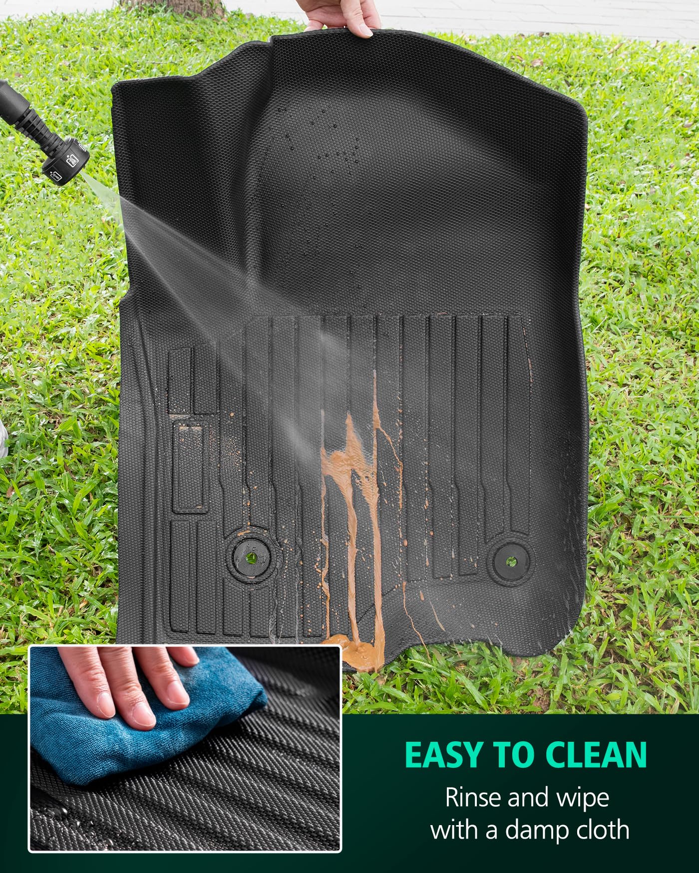 Floor Mats for Chevy Silverado Sierra: 2019-2026 1500 2500HD 3500HD Truck Front Liners,All Weather Car Accessories Double & Crew Cab Only Carpet for Chevrolet Silverado for GMC Sierra 2026 2025-2019