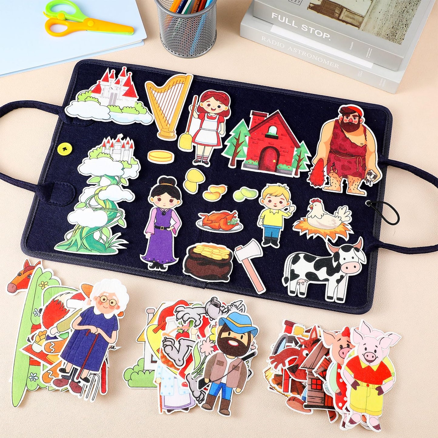 Windkream 12 Set Felt Board Stories Pieces Set Felt Animals Bible Fairy Tales for Preschool Animals Figures Flannel Board Stories for Toddlers Preschool Kindergarten Storytelling (Bible)