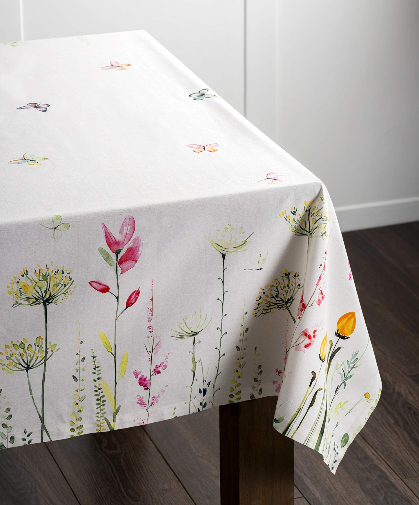 Maison d'Hermine Table Cloth Rectangle Table 100% Cotton Tablecloth for Dining Room, Farmhouse, Home, Hotel, Parties & Wedding - Gifts for Mothers Day Spring & Summer (Botanical Fresh, 70" x 140")