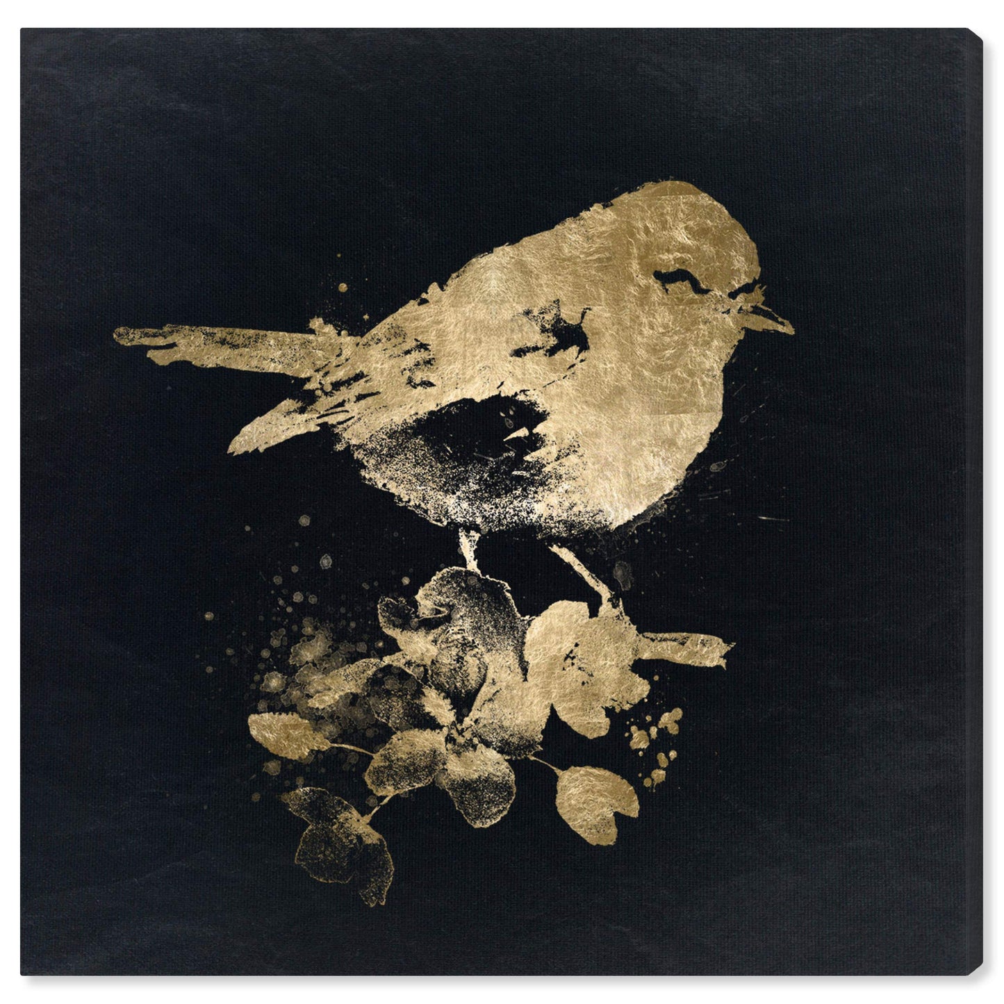 The Oliver Gal Artist Co. Animals Wall Art Canvas Prints Bird' Home Décor, 20" x 20", Black, Gold