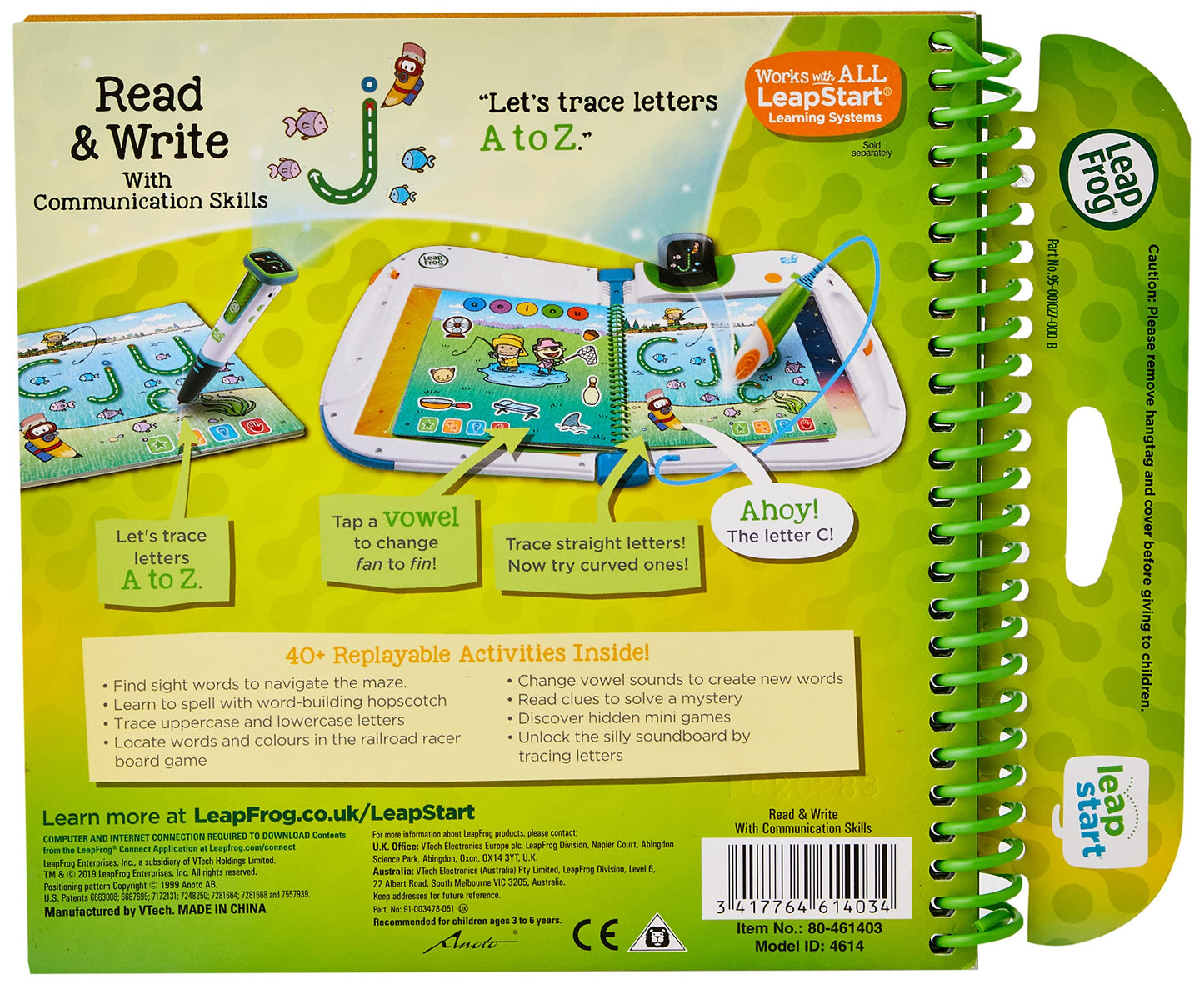 Leapfrog 461403 Read & Write 3D Activity Book, Multicolour,18.7 x 17.8 x 1.8cm