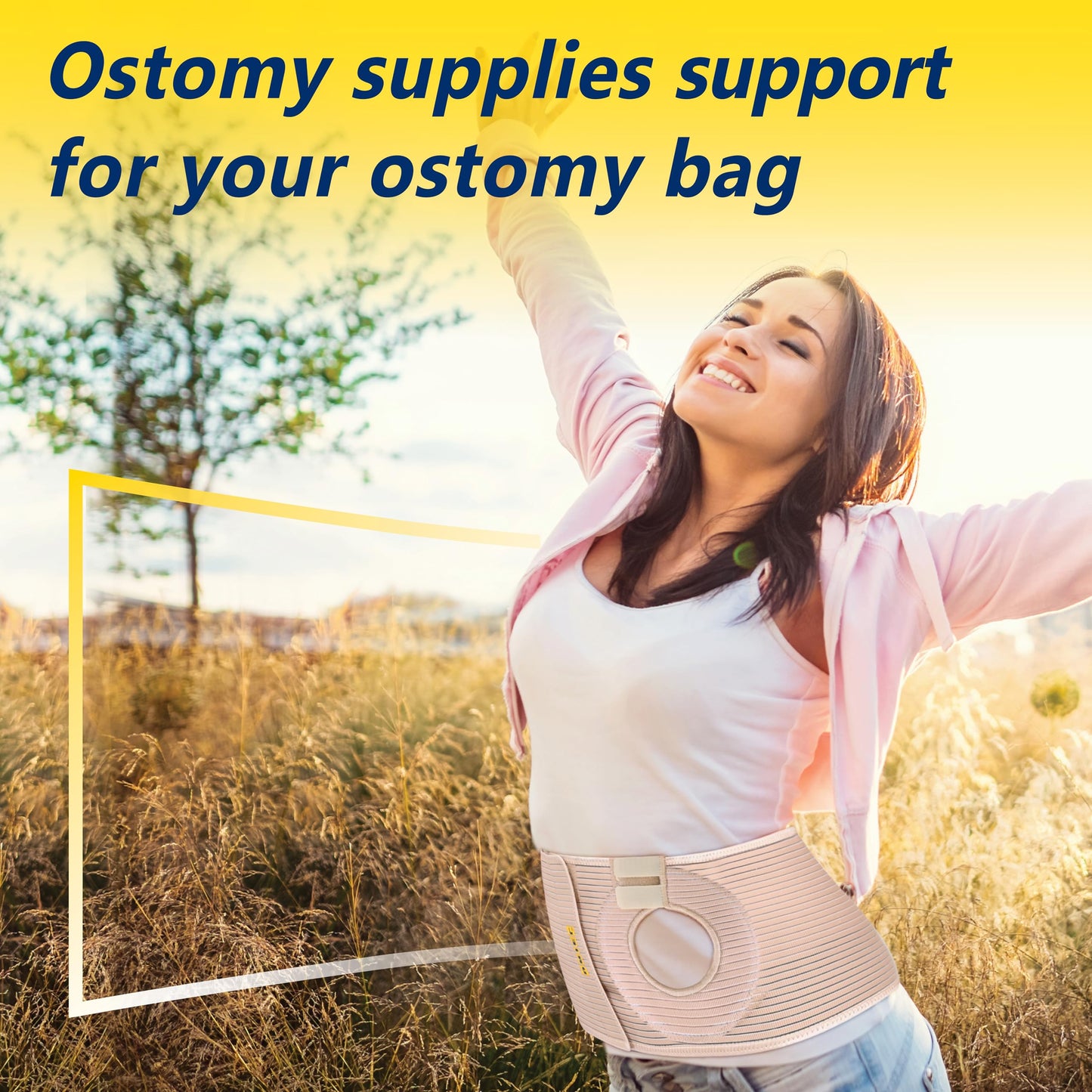 URIEL Abdominal Colostomy Ostomy Hernia Supplies Stealth Support Belt Bag for Men Women, Comfortable for Post Operative Care After Surgery