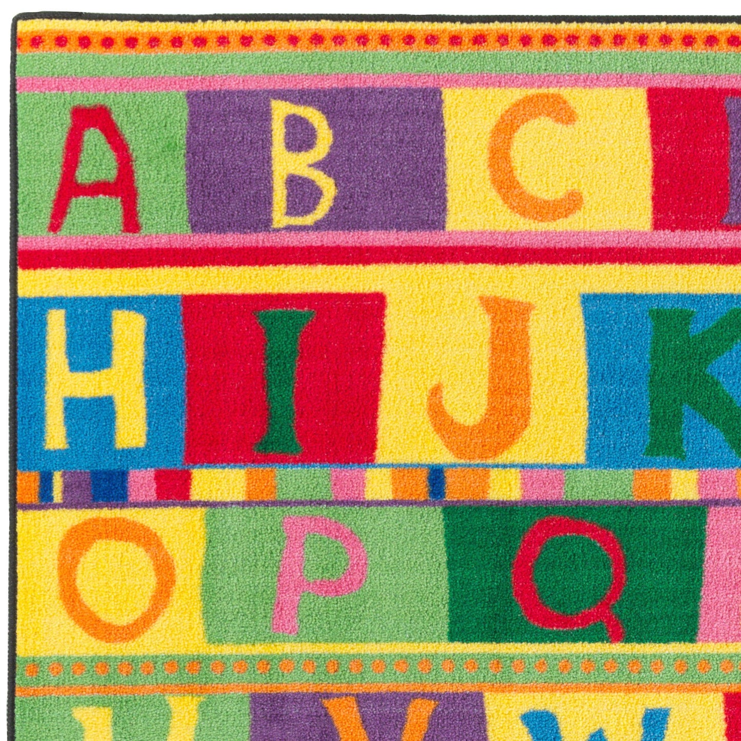 Flagship Carpets ABC Tapestry Machine Washable Educational Rug for Childrens Classroom, Home Learning and Playroom Rug or Children's Bedroom Carpet, 4' x 6', Multicolor
